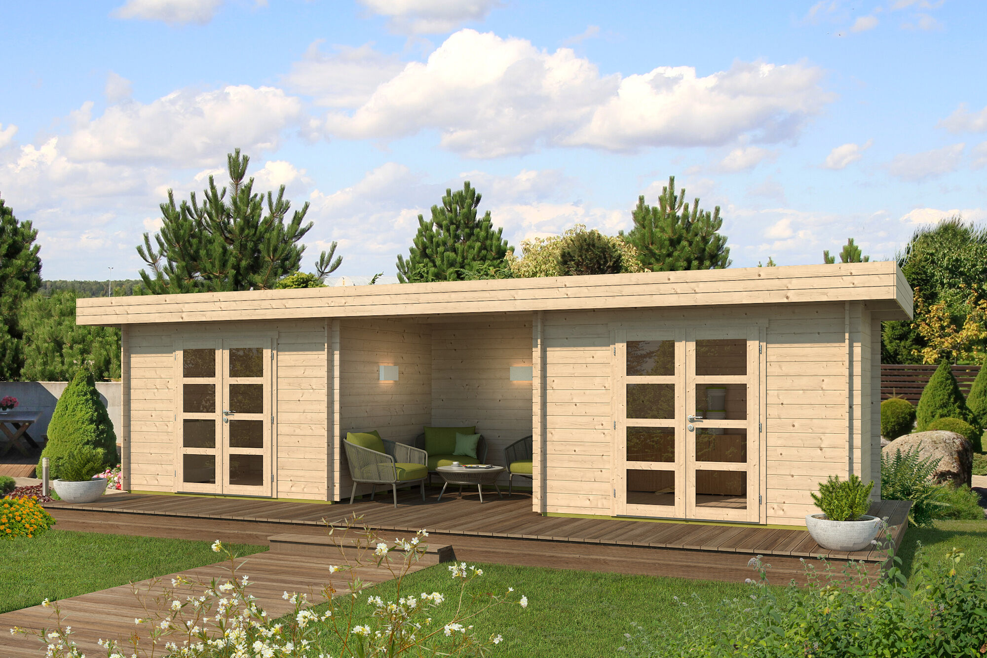 Fjordholz Gartenhaus Modell Johann 44