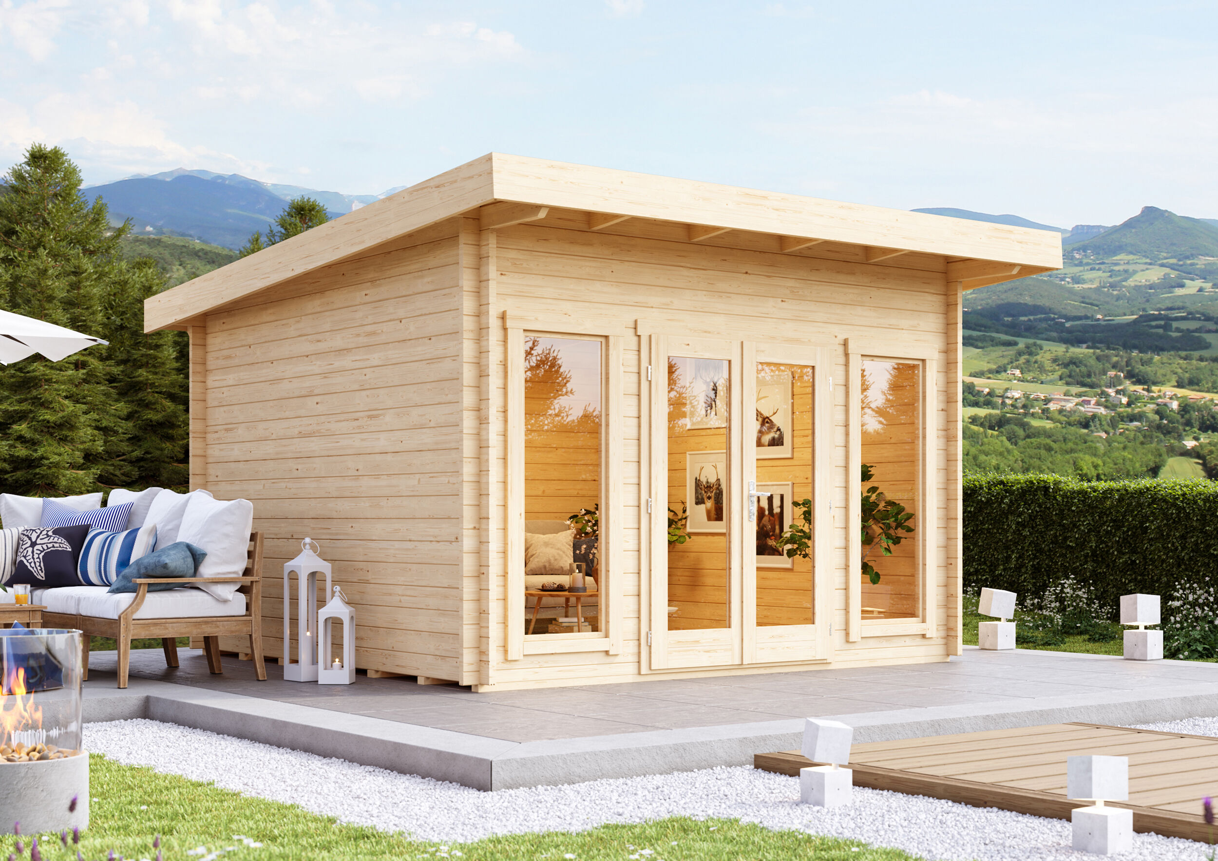Fjordholz Gartenhaus Modell John 44