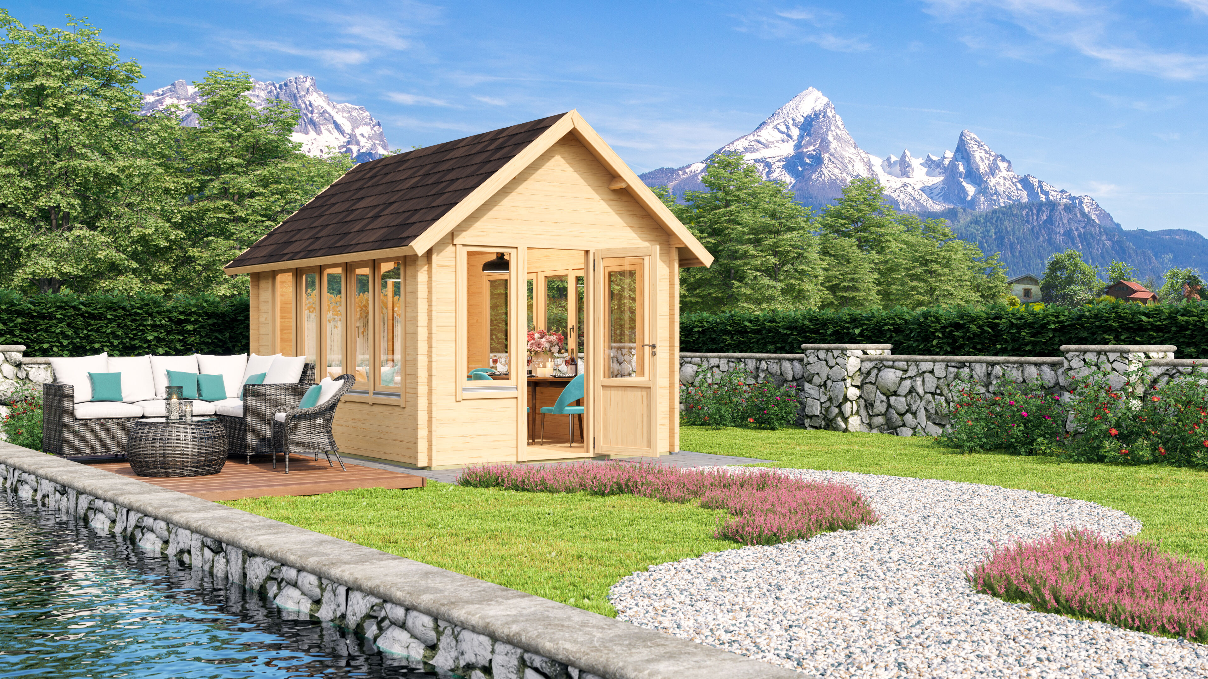 Fjordholz Gartenhaus Modell Jura 70