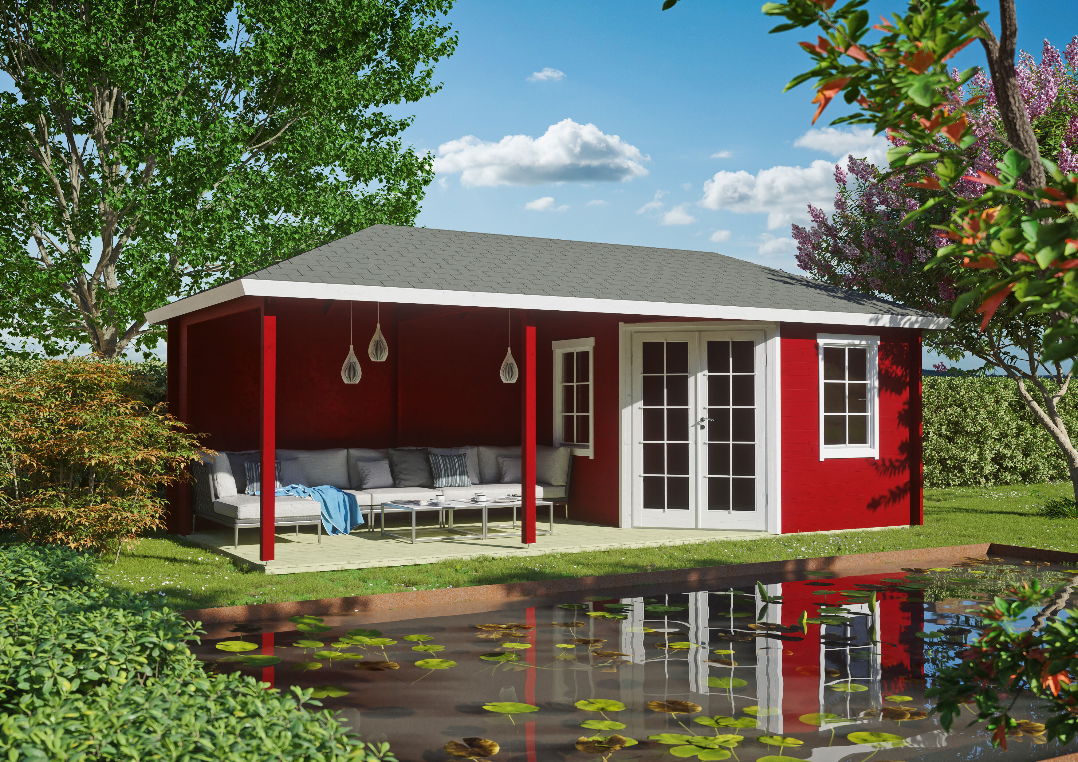 Fjordholz Gartenhaus Modell Kiano 44 E