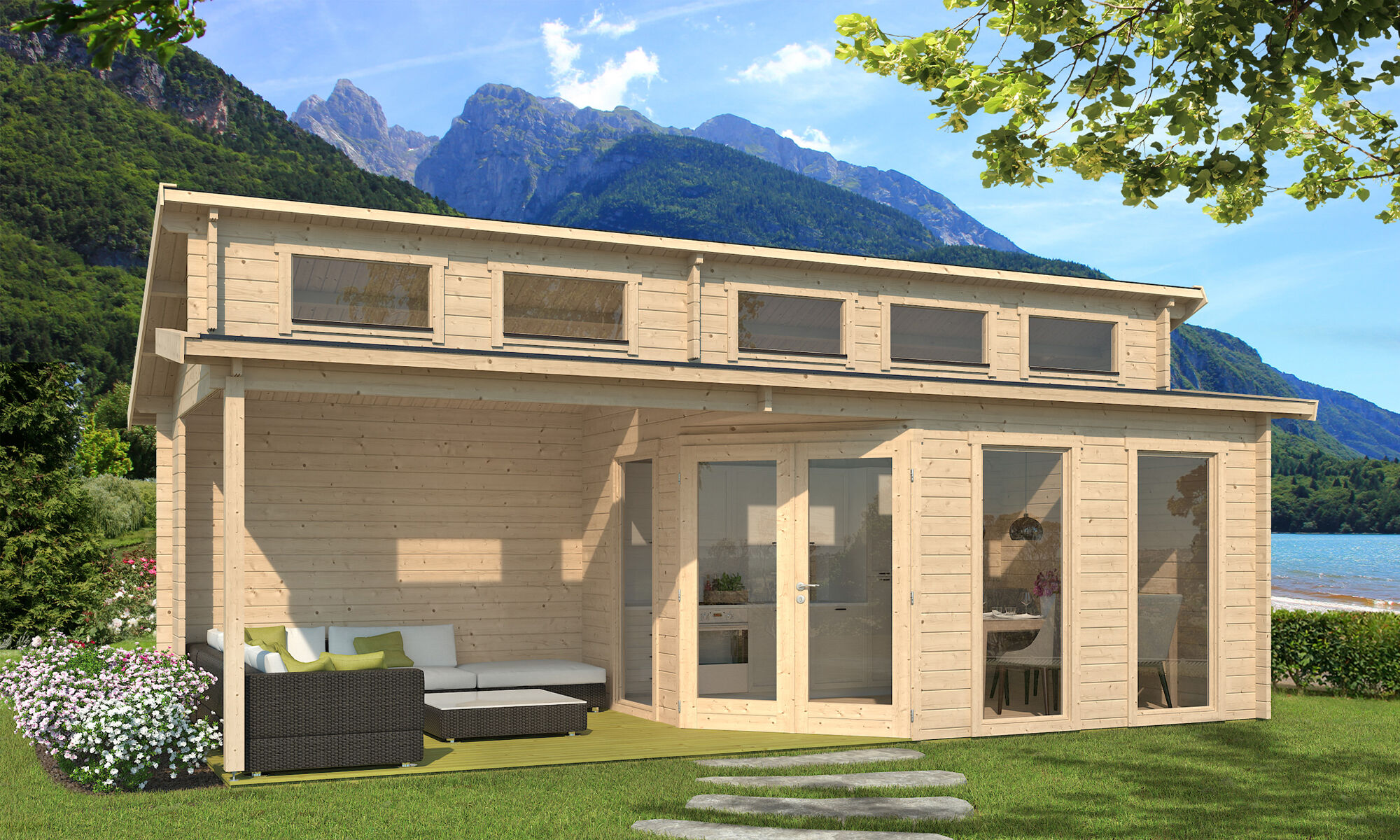 Fjordholz Gartenhaus Modell Kono 44 C