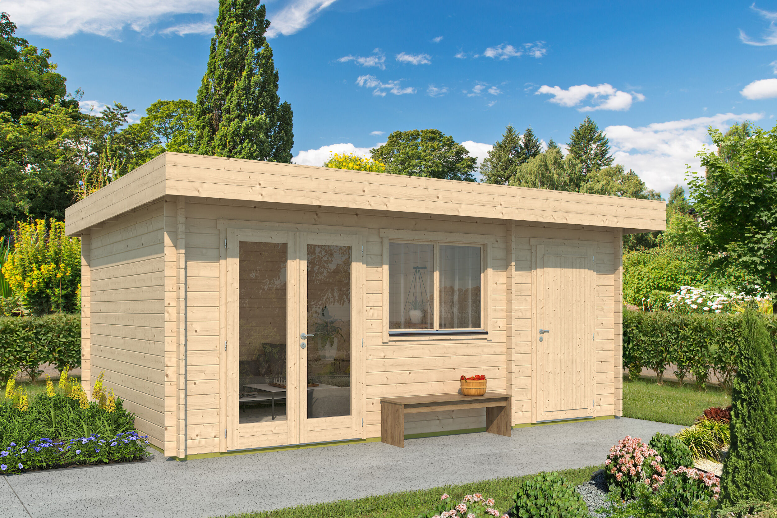 Fjordholz Gartenhaus Modell Kurt 44 D
