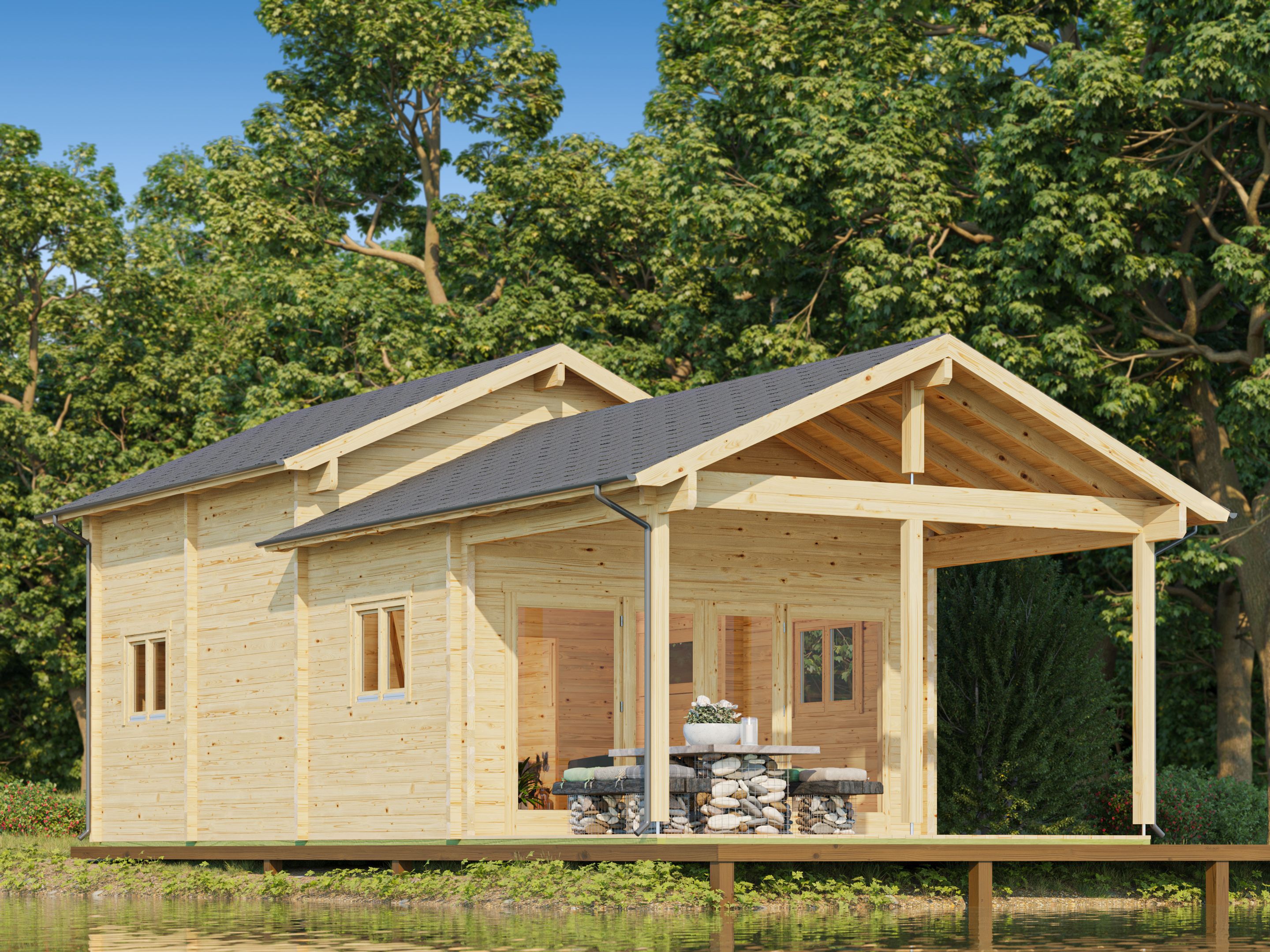 Fjordholz Gartenhaus Modell Lake House 70 A