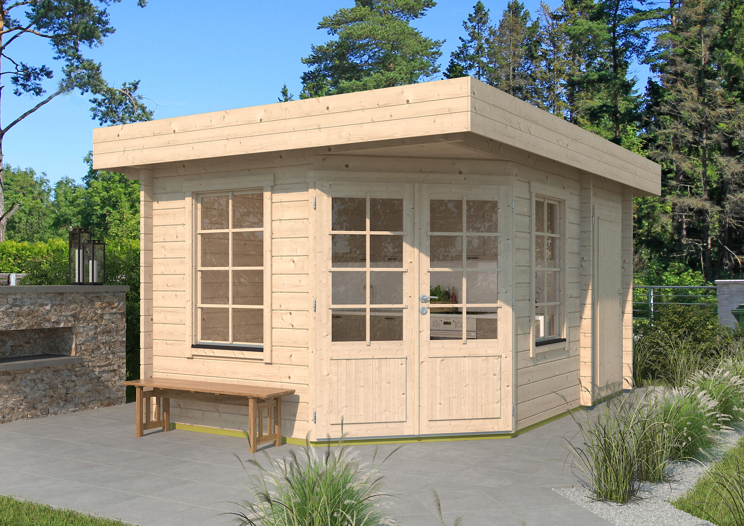 Fjordholz Gartenhaus Modell Lena 44
