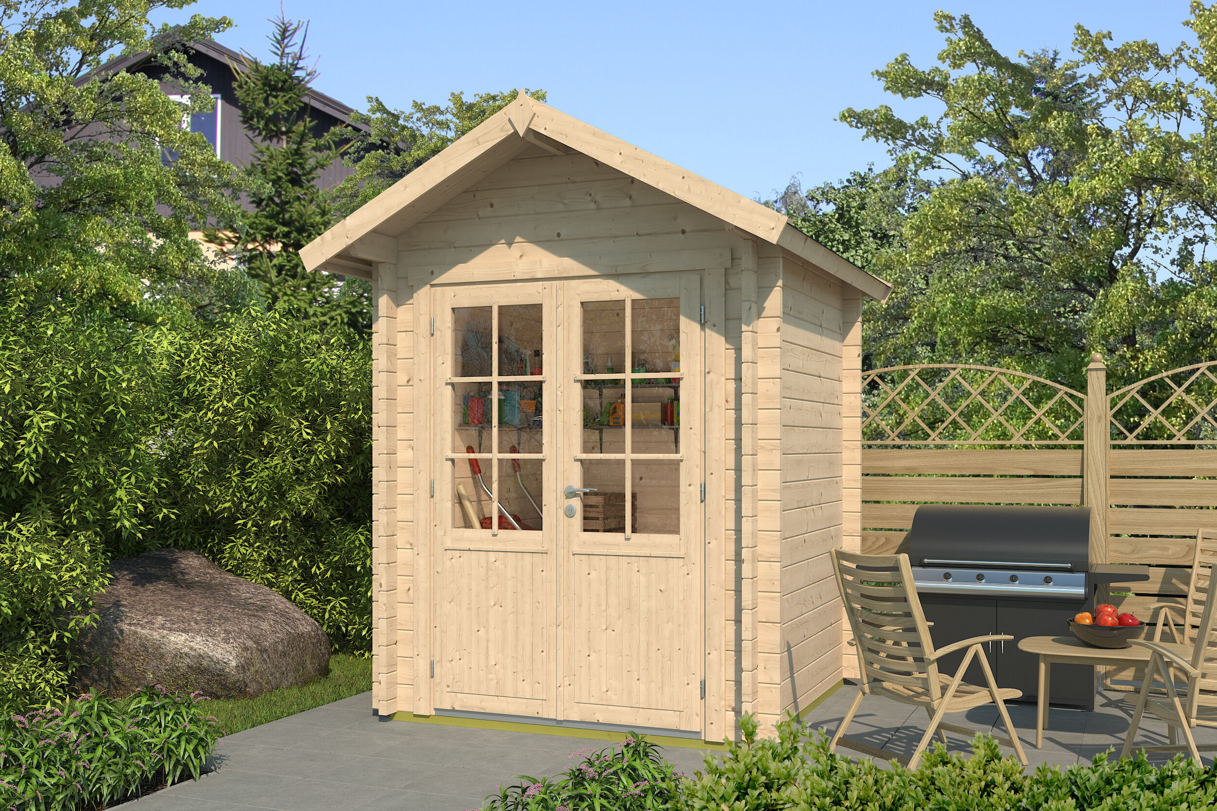 Fjordholz Gartenhaus Modell Lexi 44 A Premium