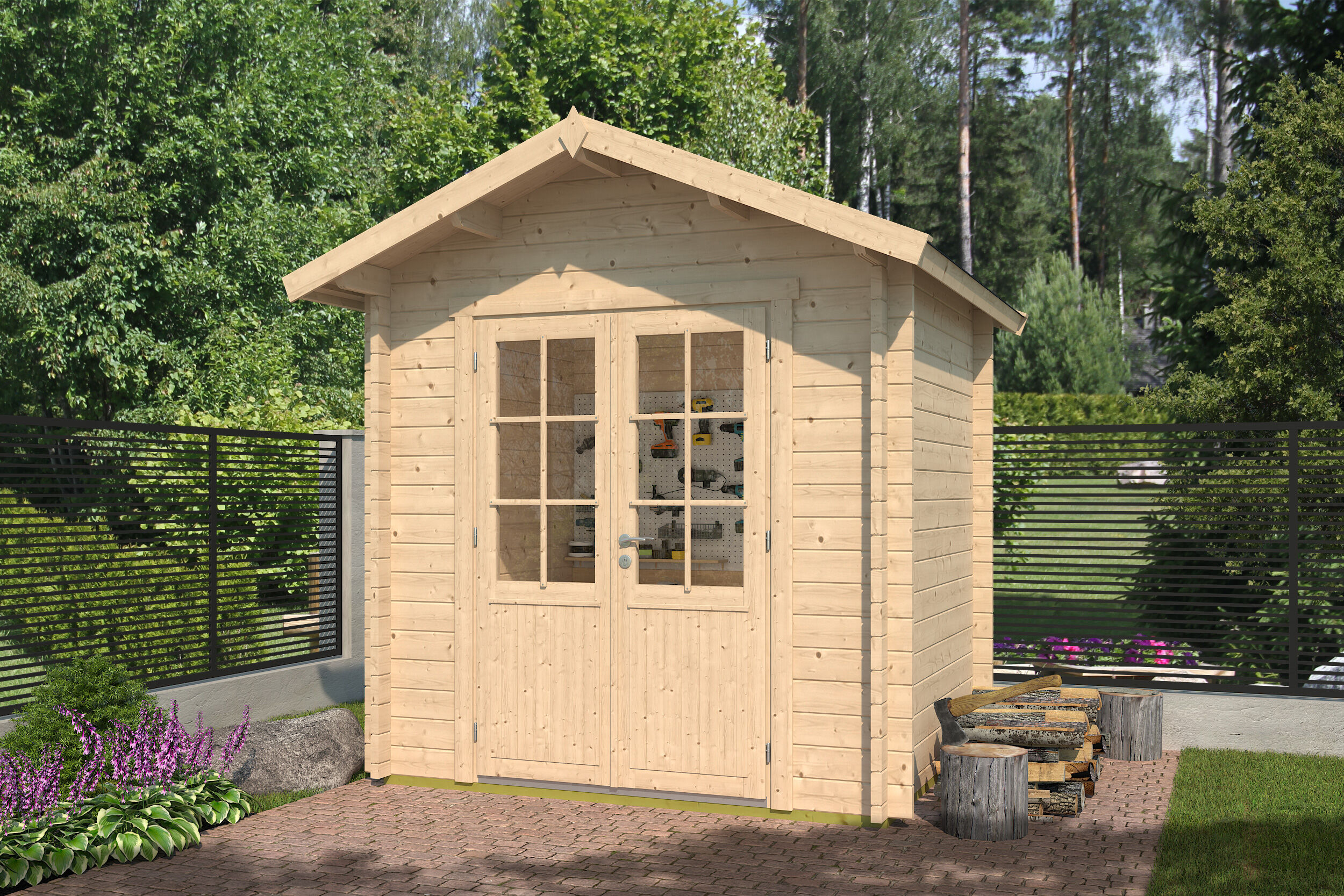 Fjordholz Gartenhaus Modell Lexi 44 C Premium