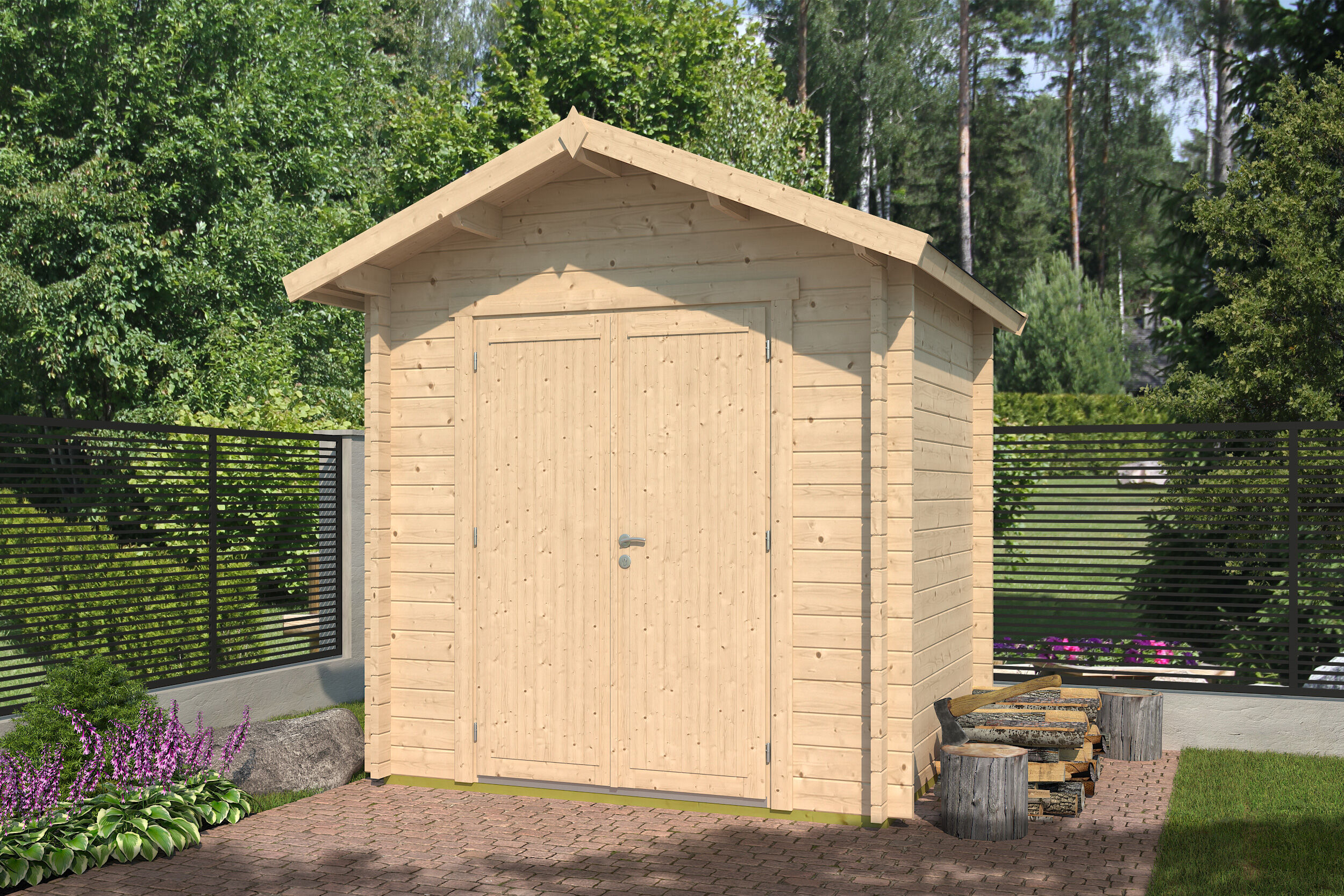 Fjordholz Gartenhaus Modell Lexi 44 C Premium