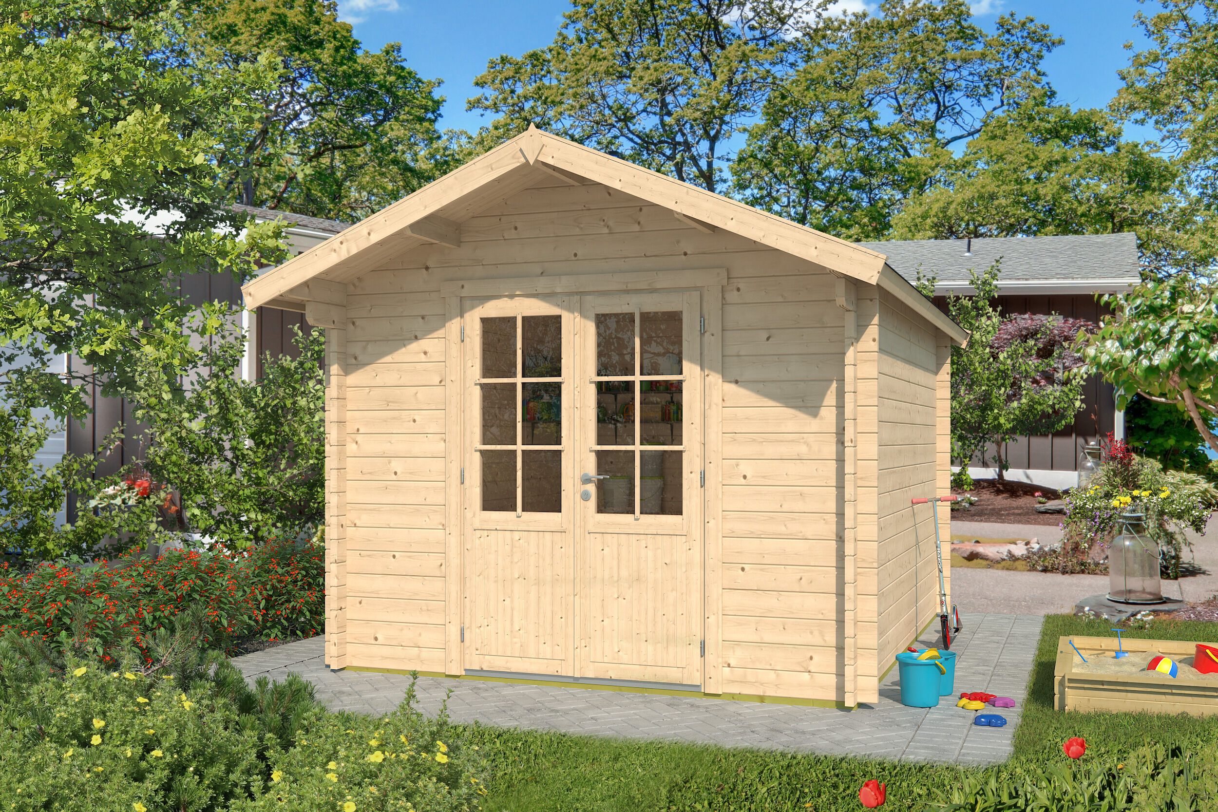 Fjordholz Gartenhaus Modell Lexi 44 D Premium