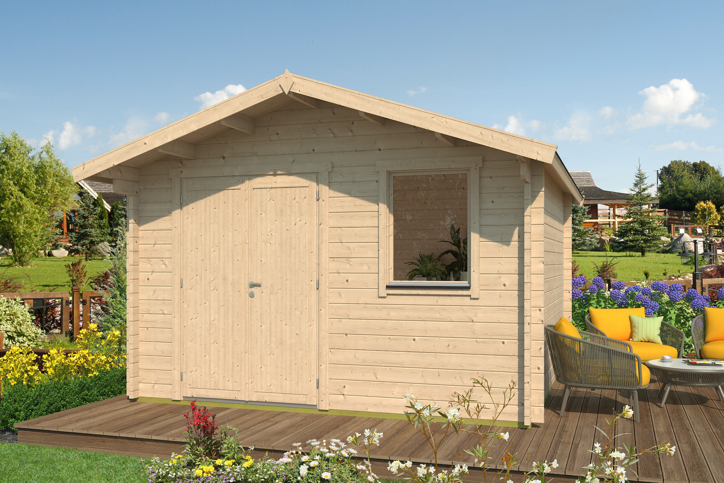 Fjordholz Gartenhaus Modell Lexi 44 J Premium