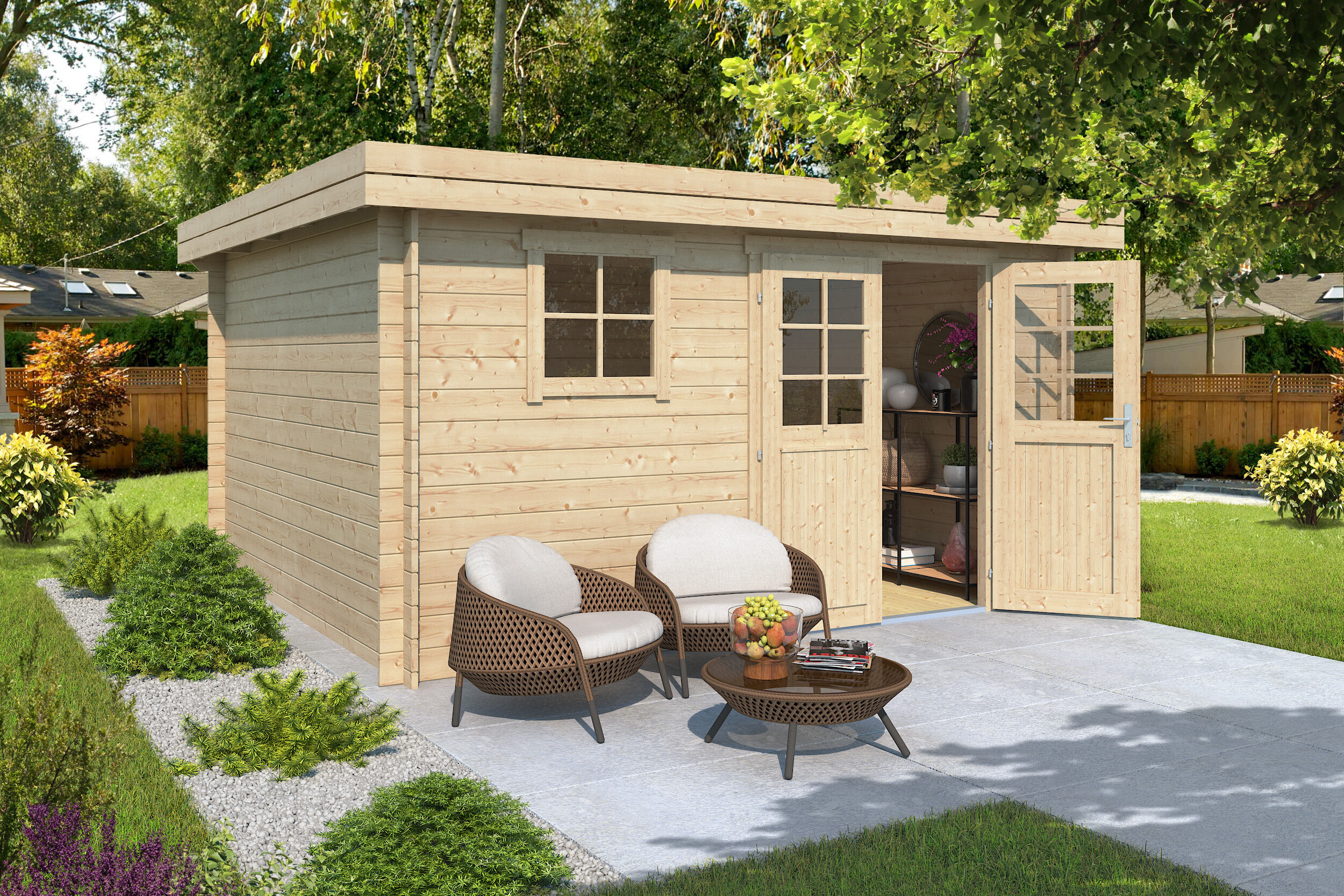 Fjordholz Gartenhaus Modell Linz 28 E