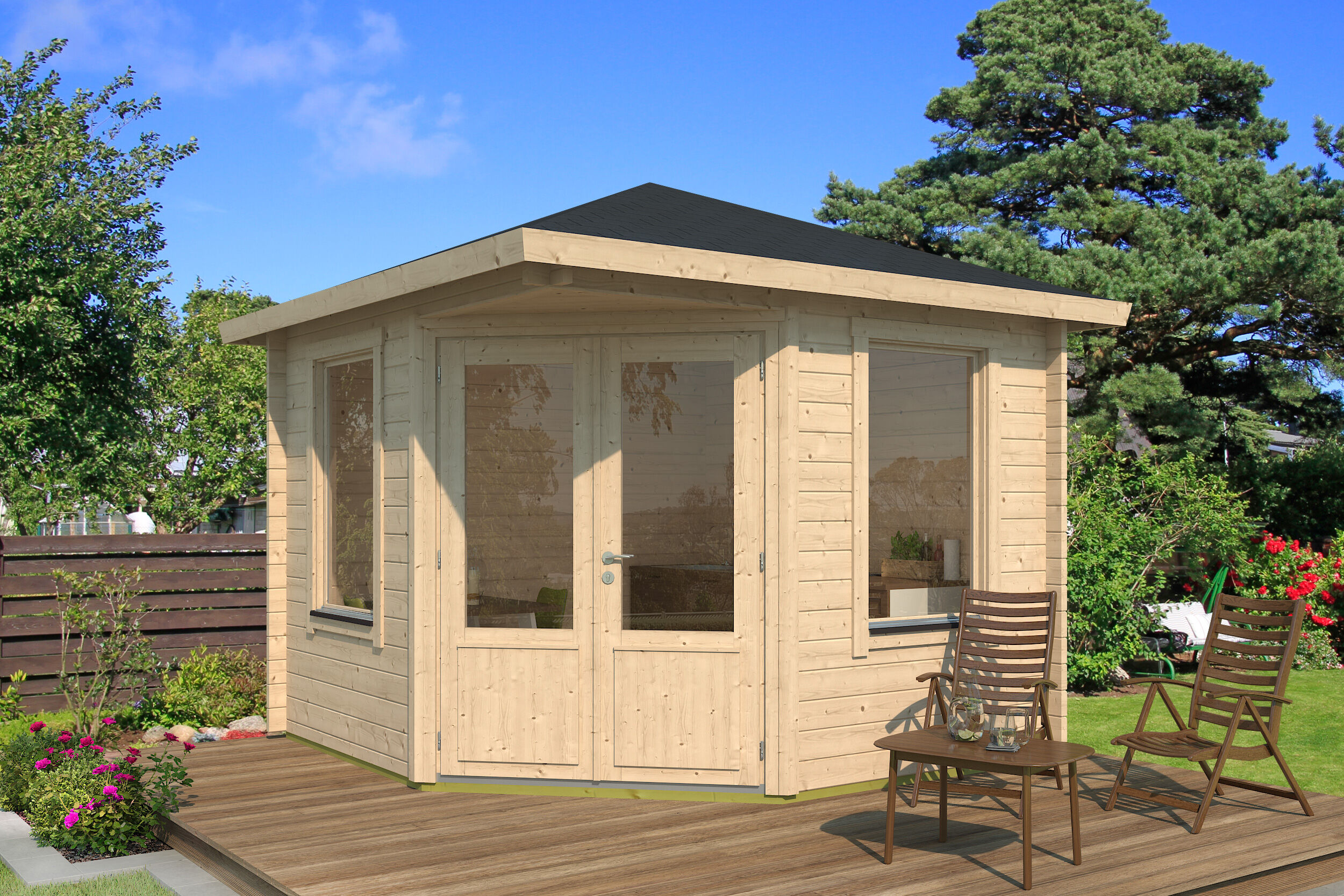 Fjordholz Gartenhaus Modell Lisa 44 A Klassik