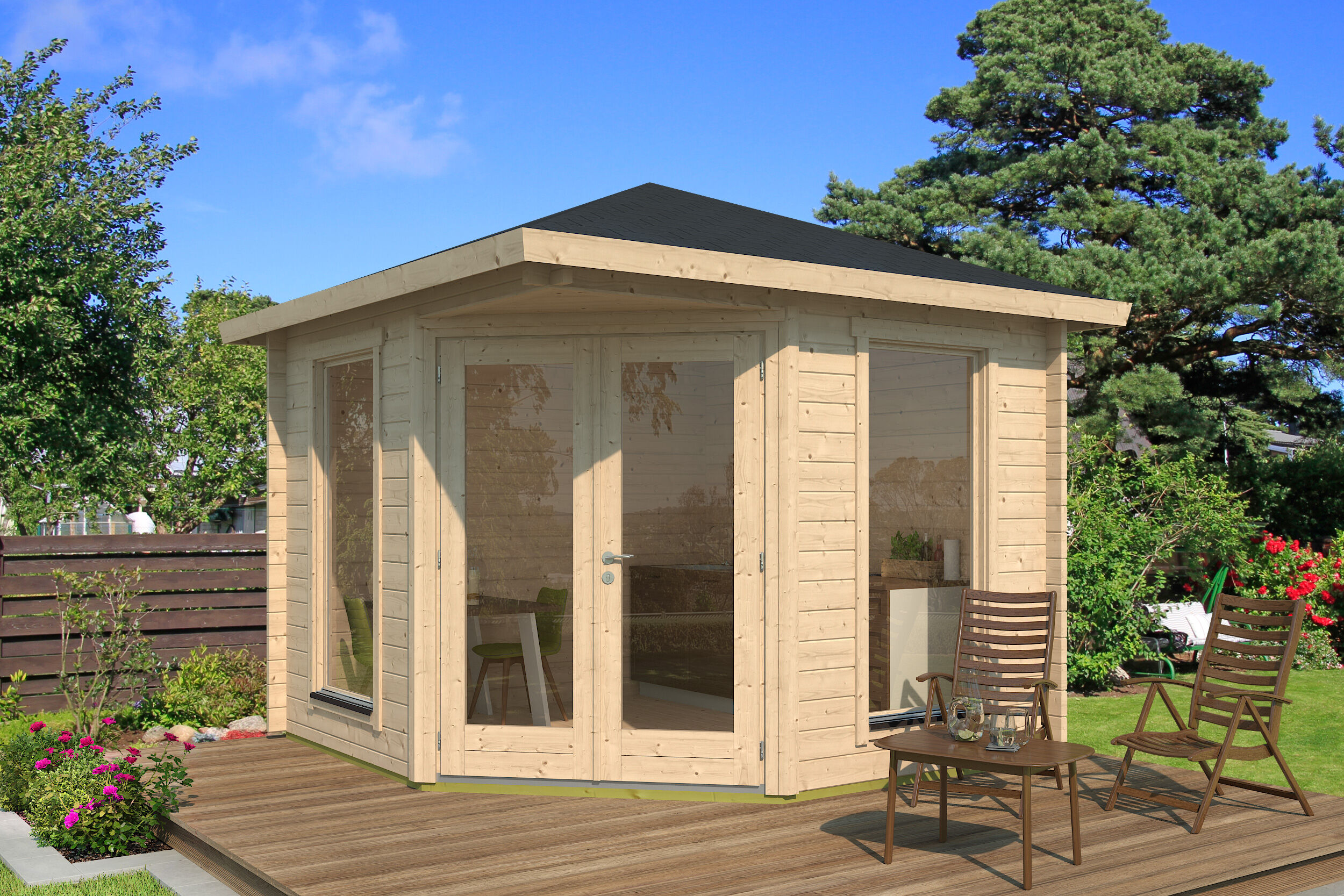 Fjordholz Gartenhaus Modell Lisa 44 A Modern