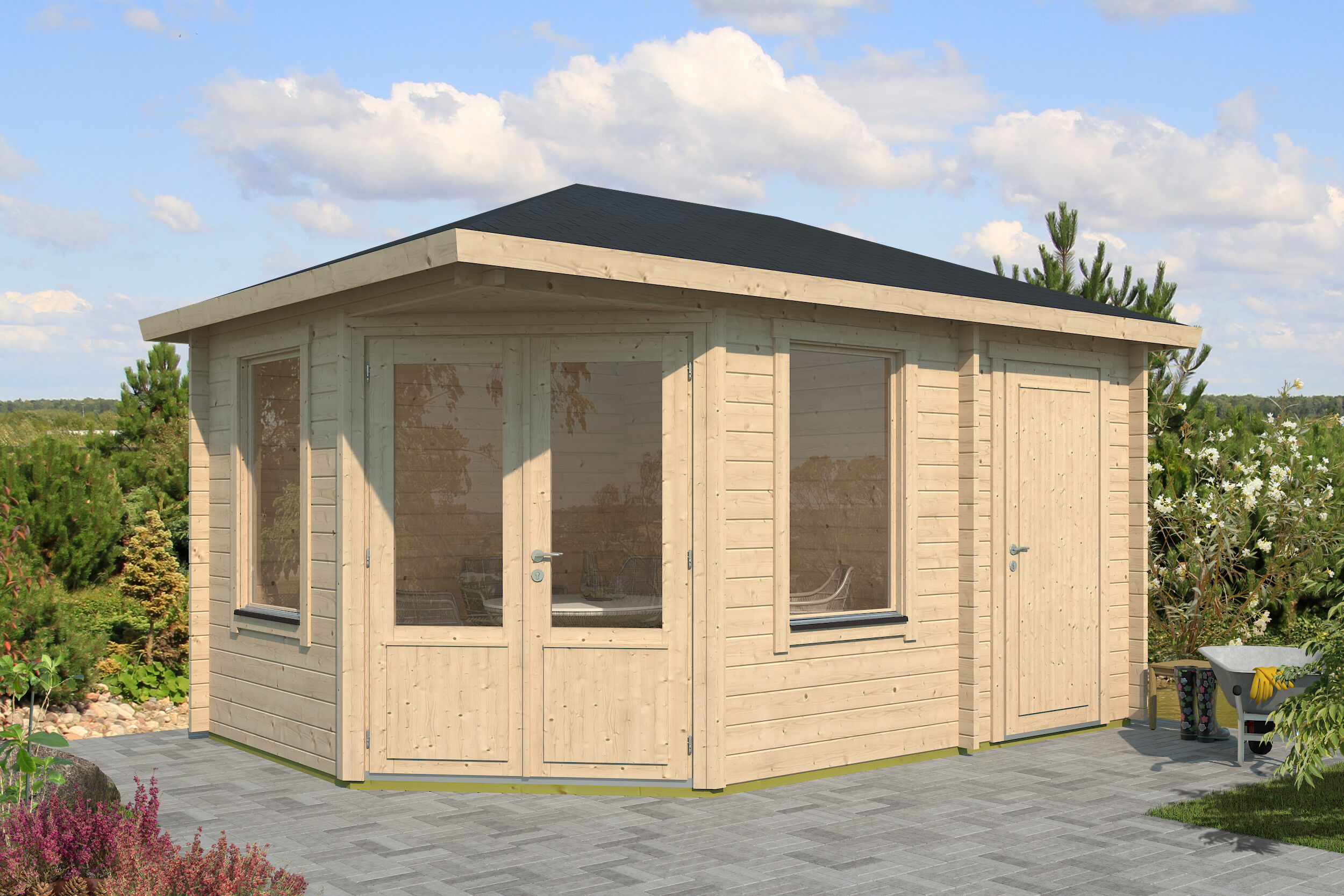 Fjordholz Gartenhaus Modell Lisa 44 C Klassik