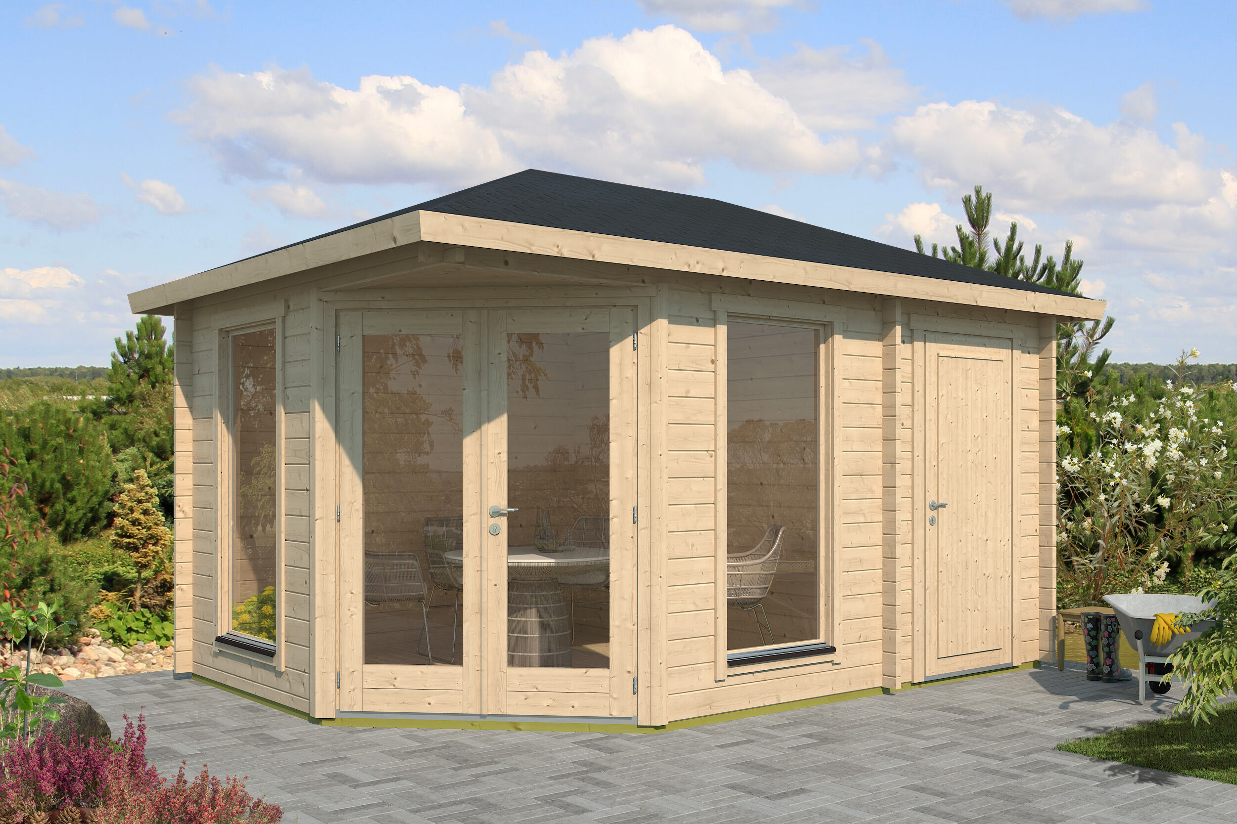 Fjordholz Gartenhaus Modell Lisa 44 C Modern