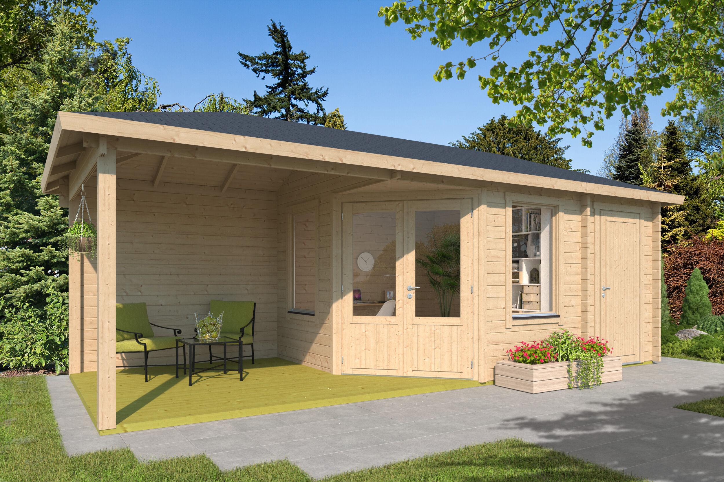 Fjordholz Gartenhaus Modell Lisa 44 E Klassik