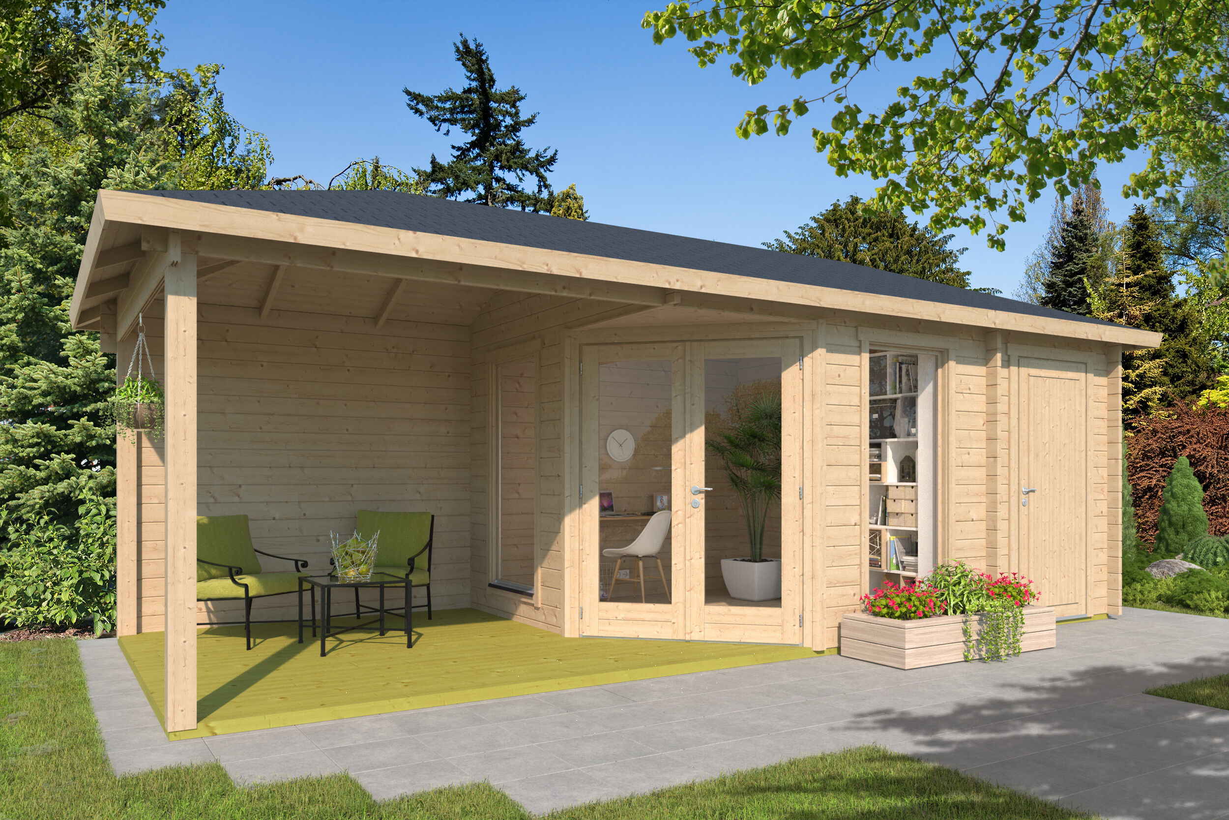 Fjordholz Gartenhaus Modell Lisa 44 E Modern