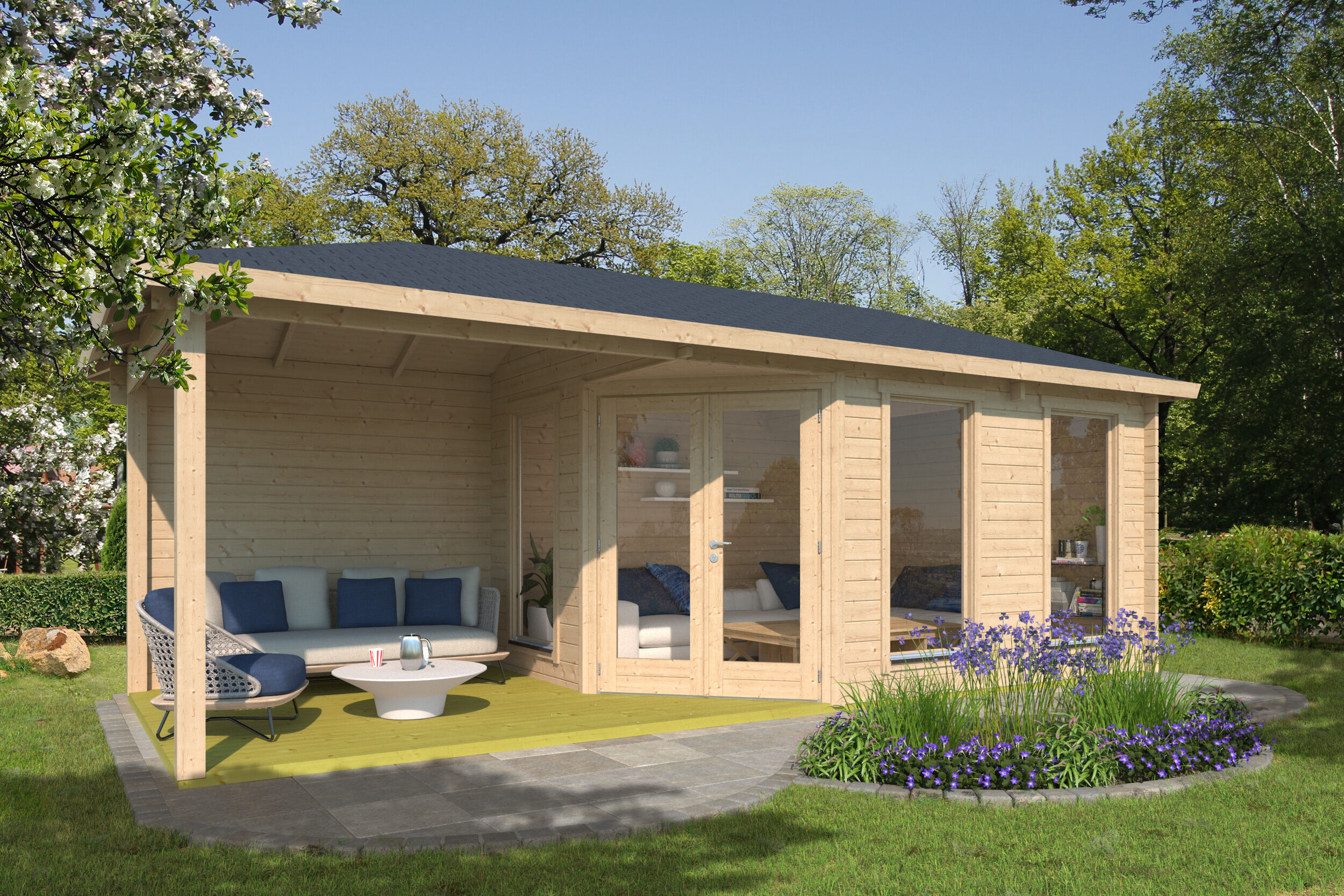 Fjordholz Gartenhaus Modell Lisa 44 F Modern