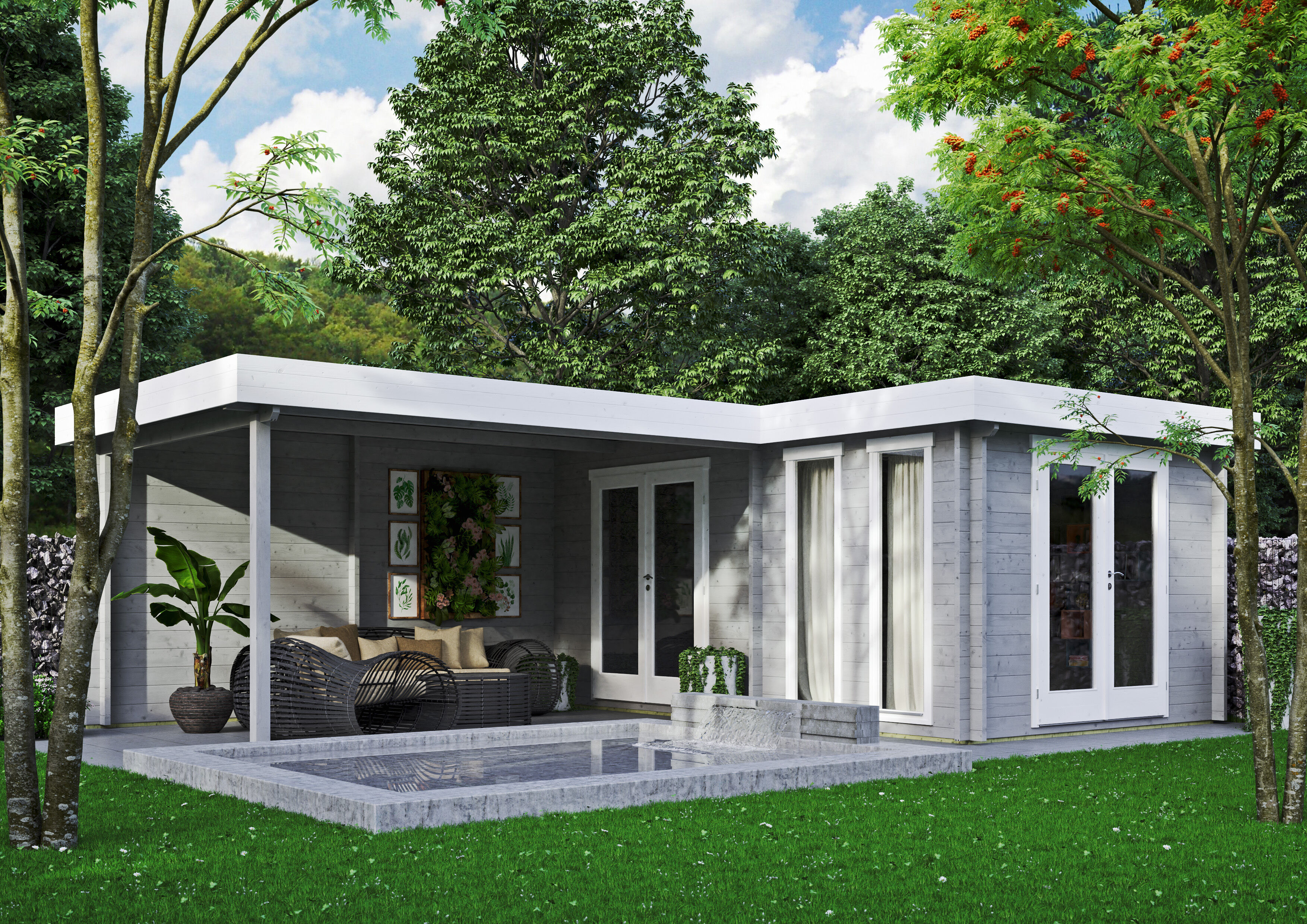 Fjordholz Gartenhaus Modell Luisa 44