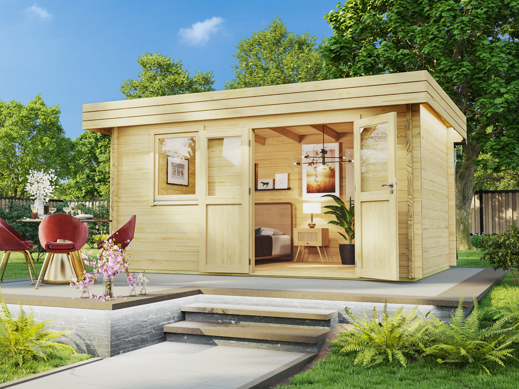 Fjordholz Gartenhaus Modell Miriam 44 A Classic