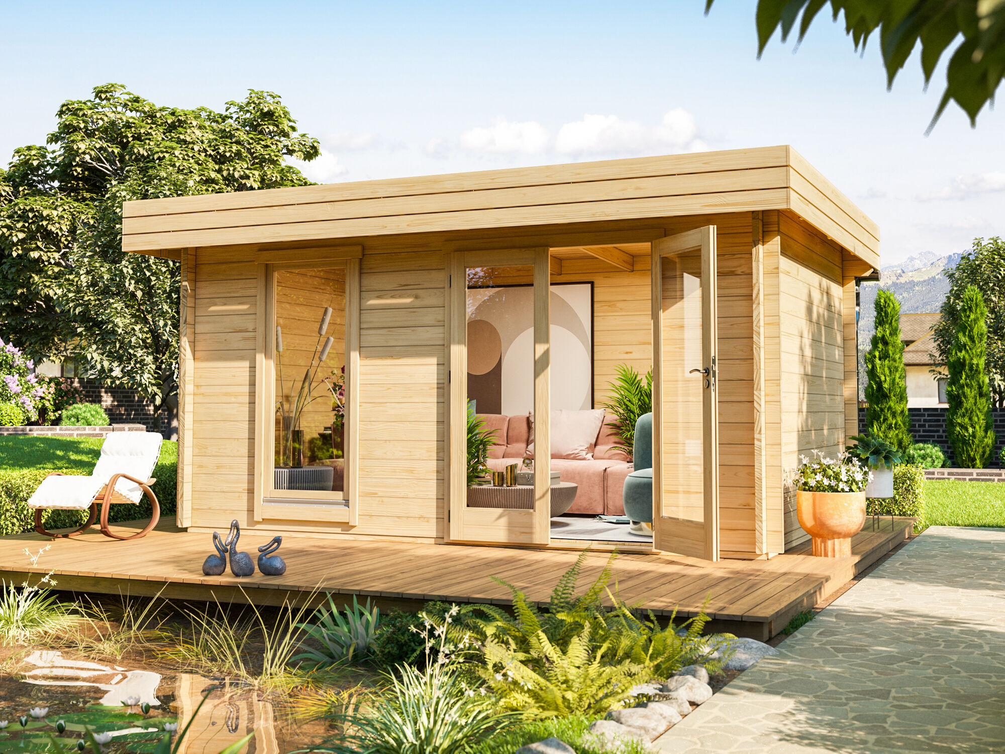 Fjordholz Gartenhaus Modell Miriam 44 A Modern