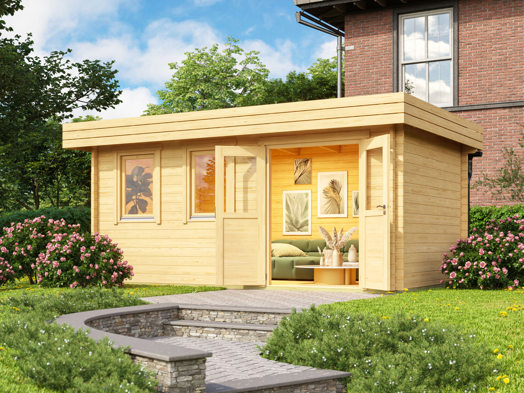 Fjordholz Gartenhaus Modell Miriam 44 B Classic
