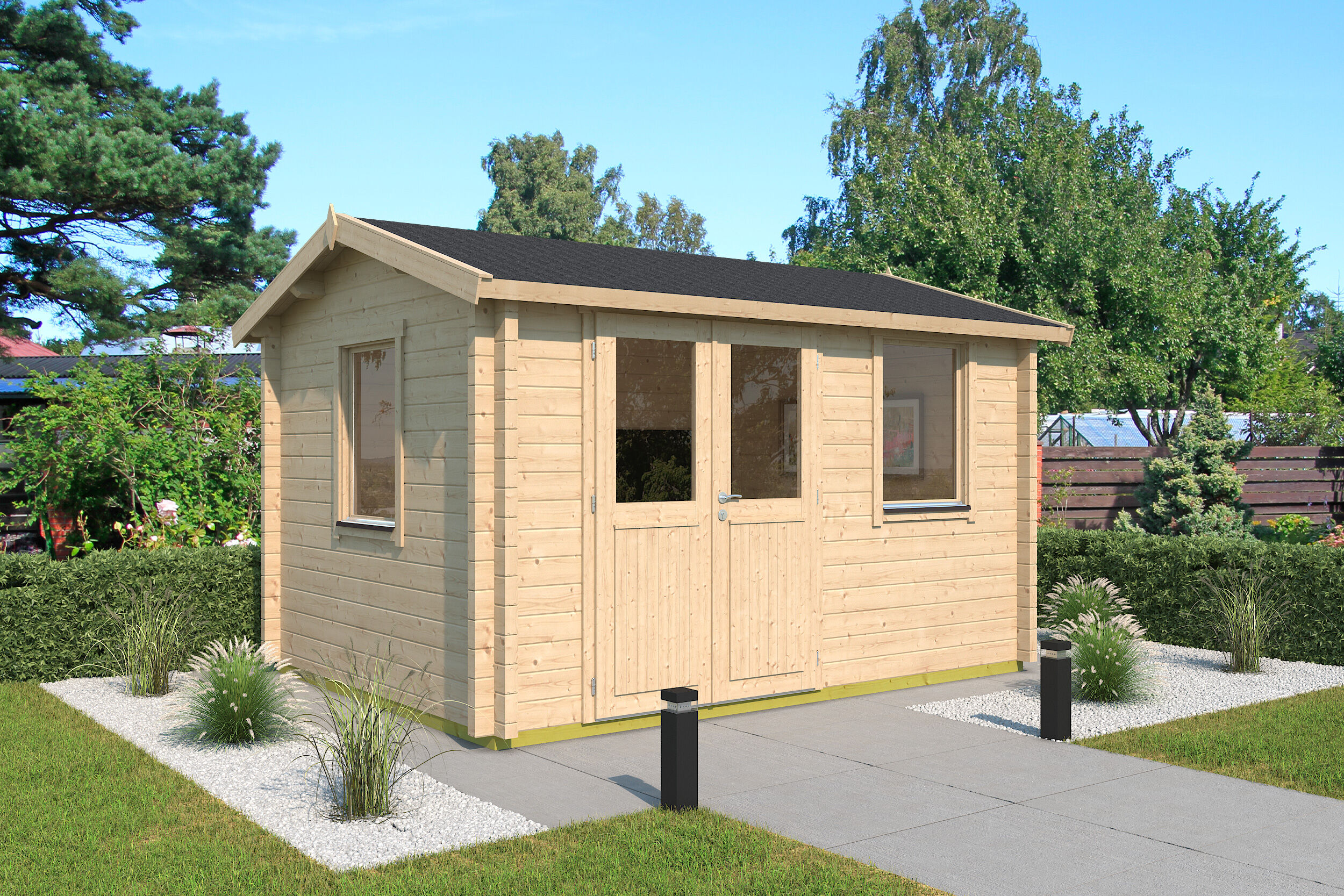 Fjordholz Gartenhaus Modell Narvic 44 B