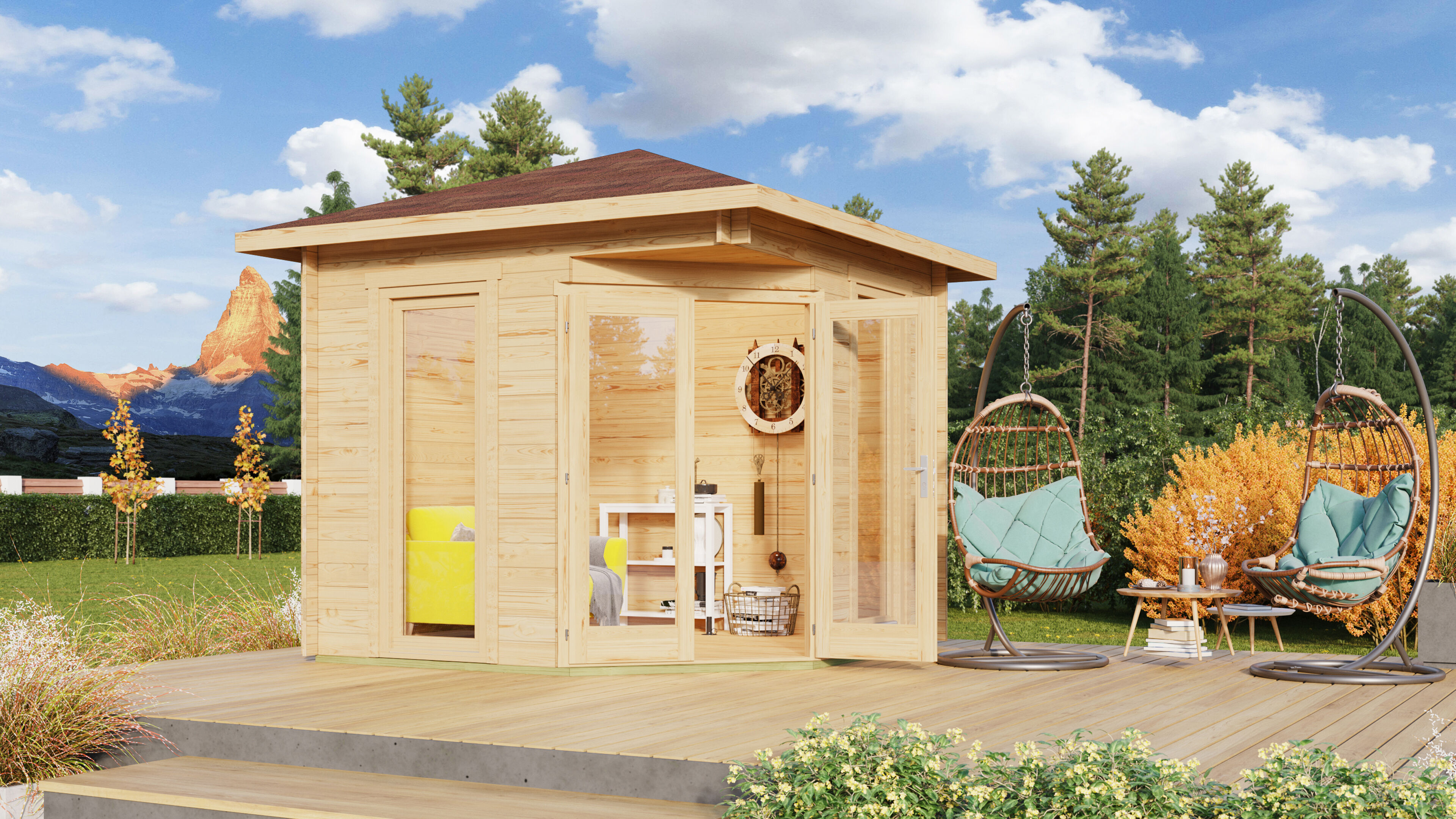 Fjordholz Gartenhaus Modell Nelly 28 D