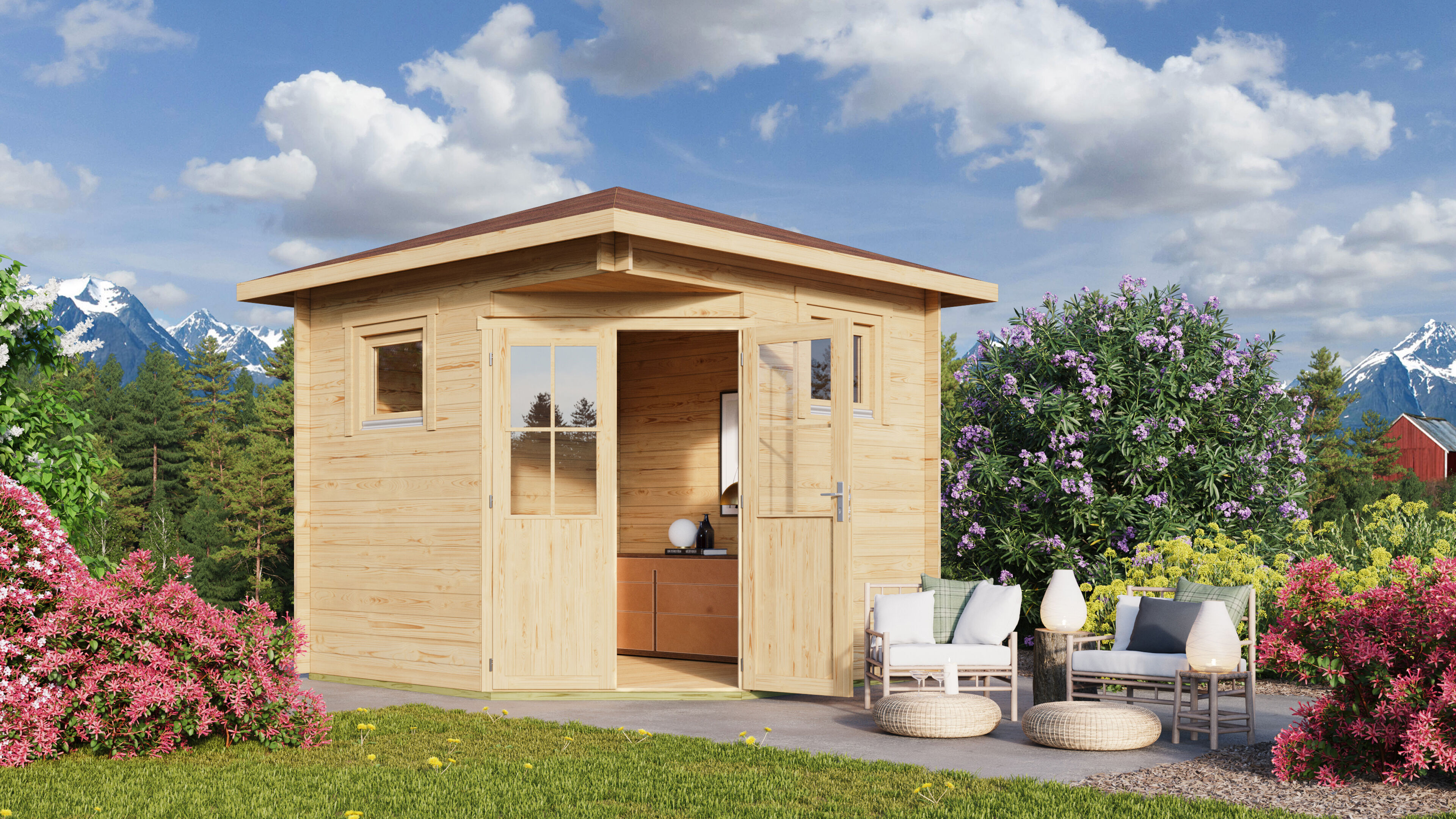 Fjordholz Gartenhaus Modell Nelly 44 C