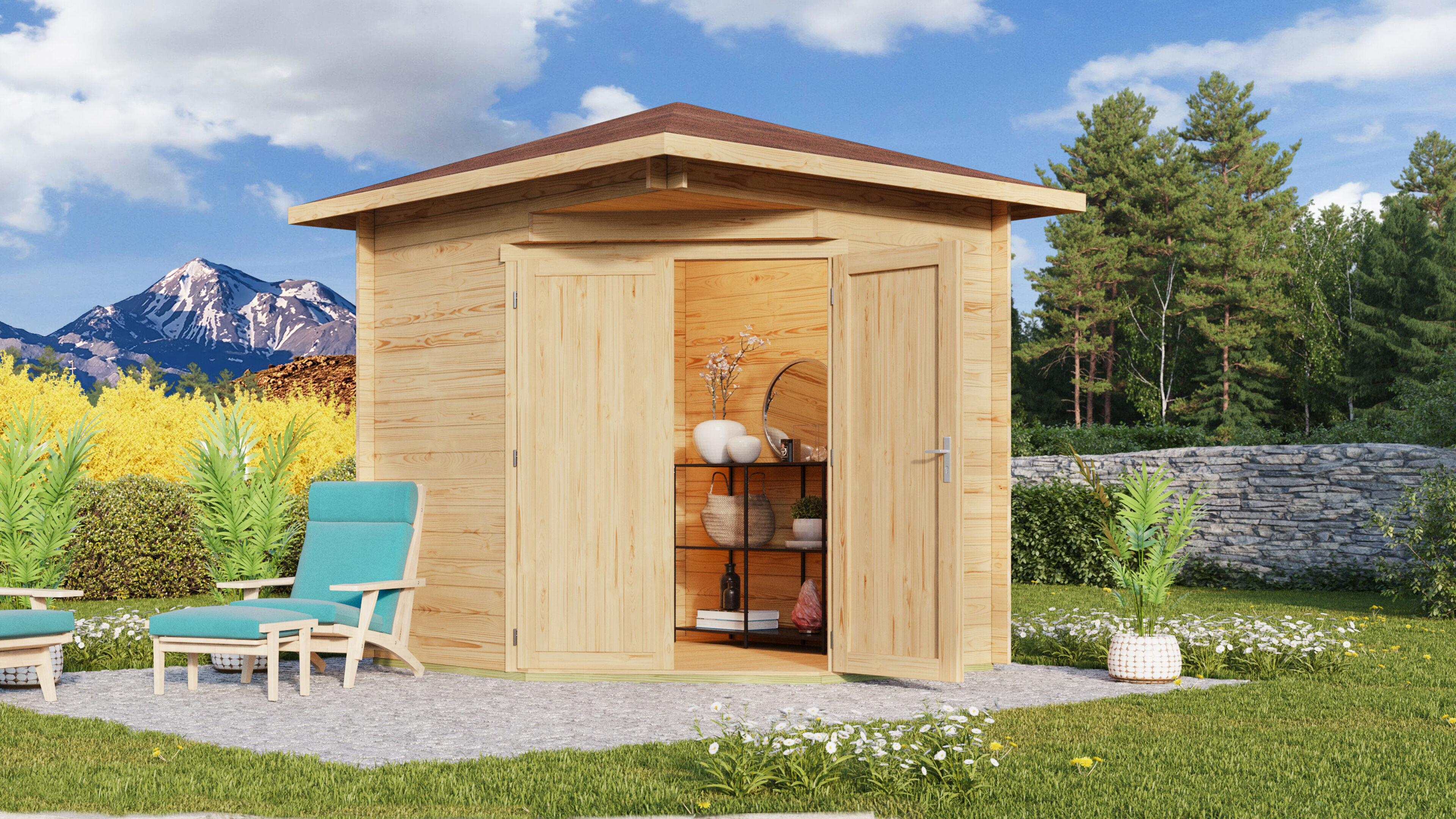 Fjordholz Gartenhaus Modell Nina 28 A