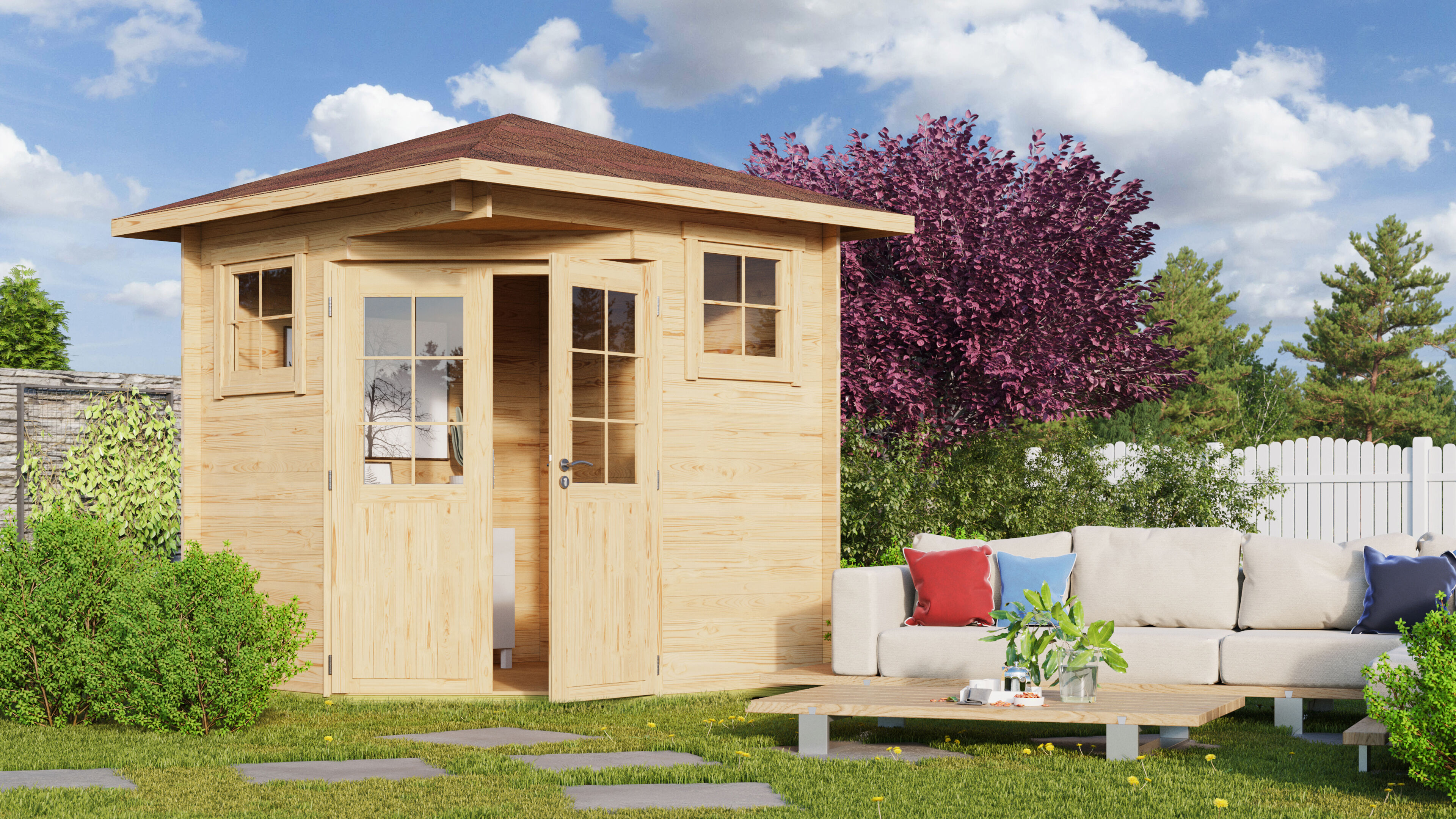 Fjordholz Gartenhaus Modell Nina 28 C