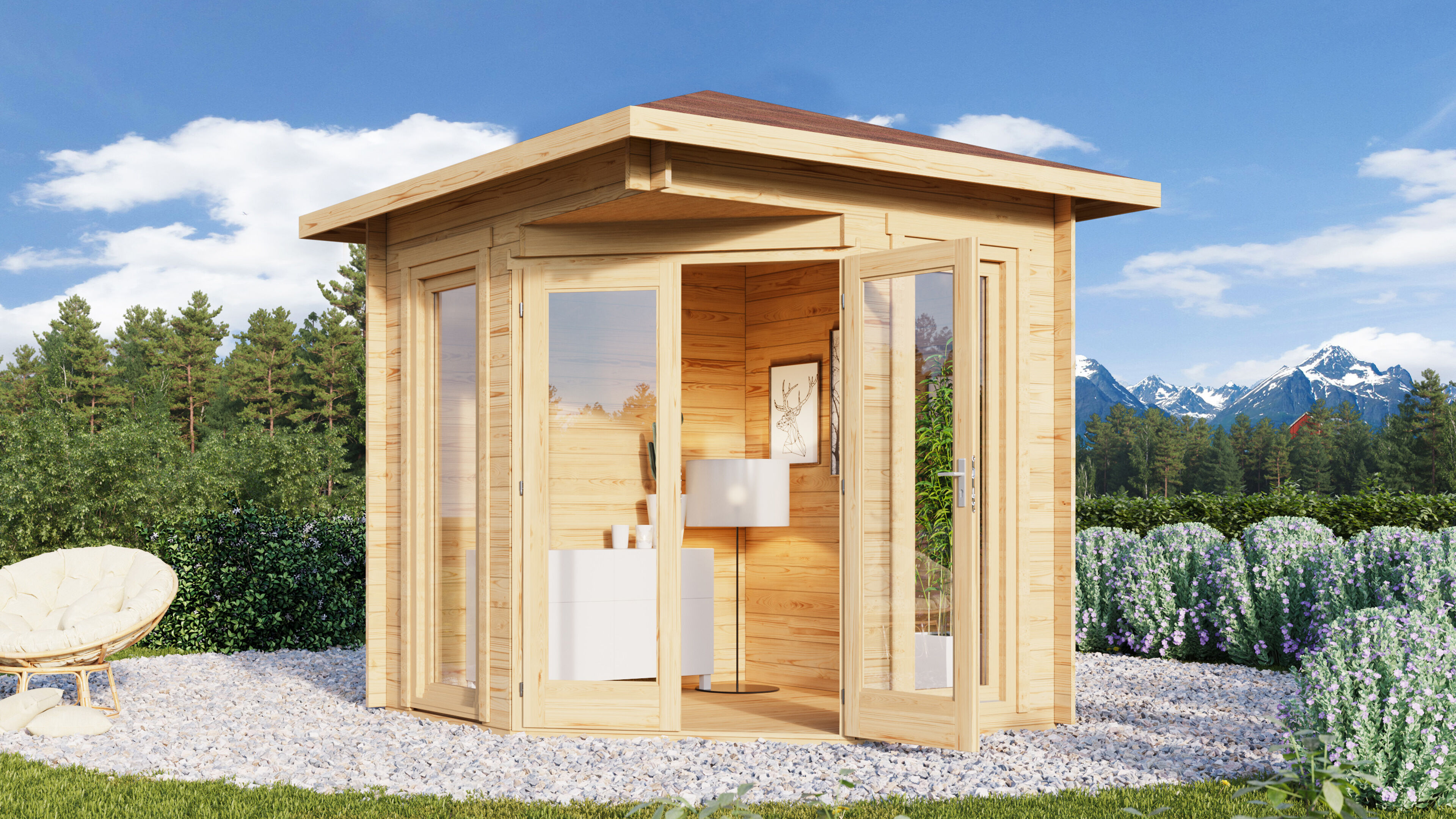 Fjordholz Gartenhaus Modell Nina 28 D
