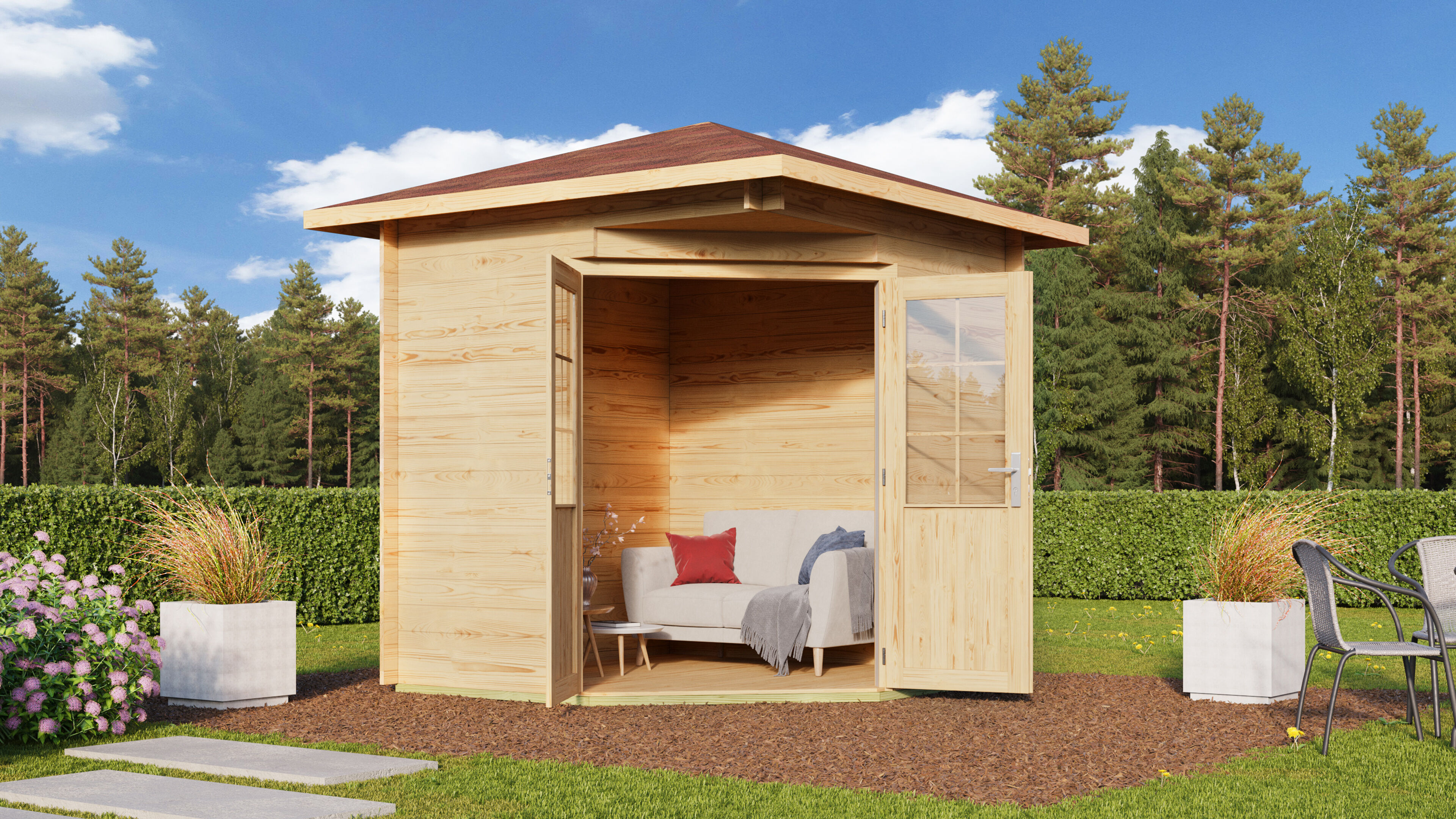 Fjordholz Gartenhaus Modell Nina 44 B