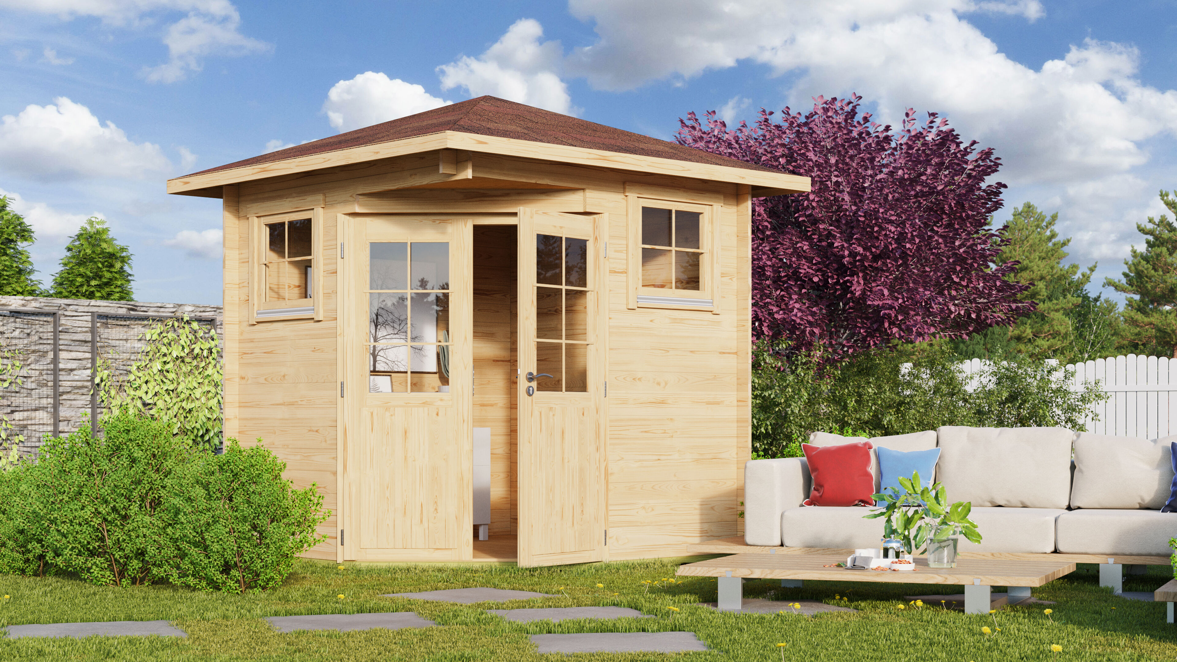 Fjordholz Gartenhaus Modell Nina 44 C