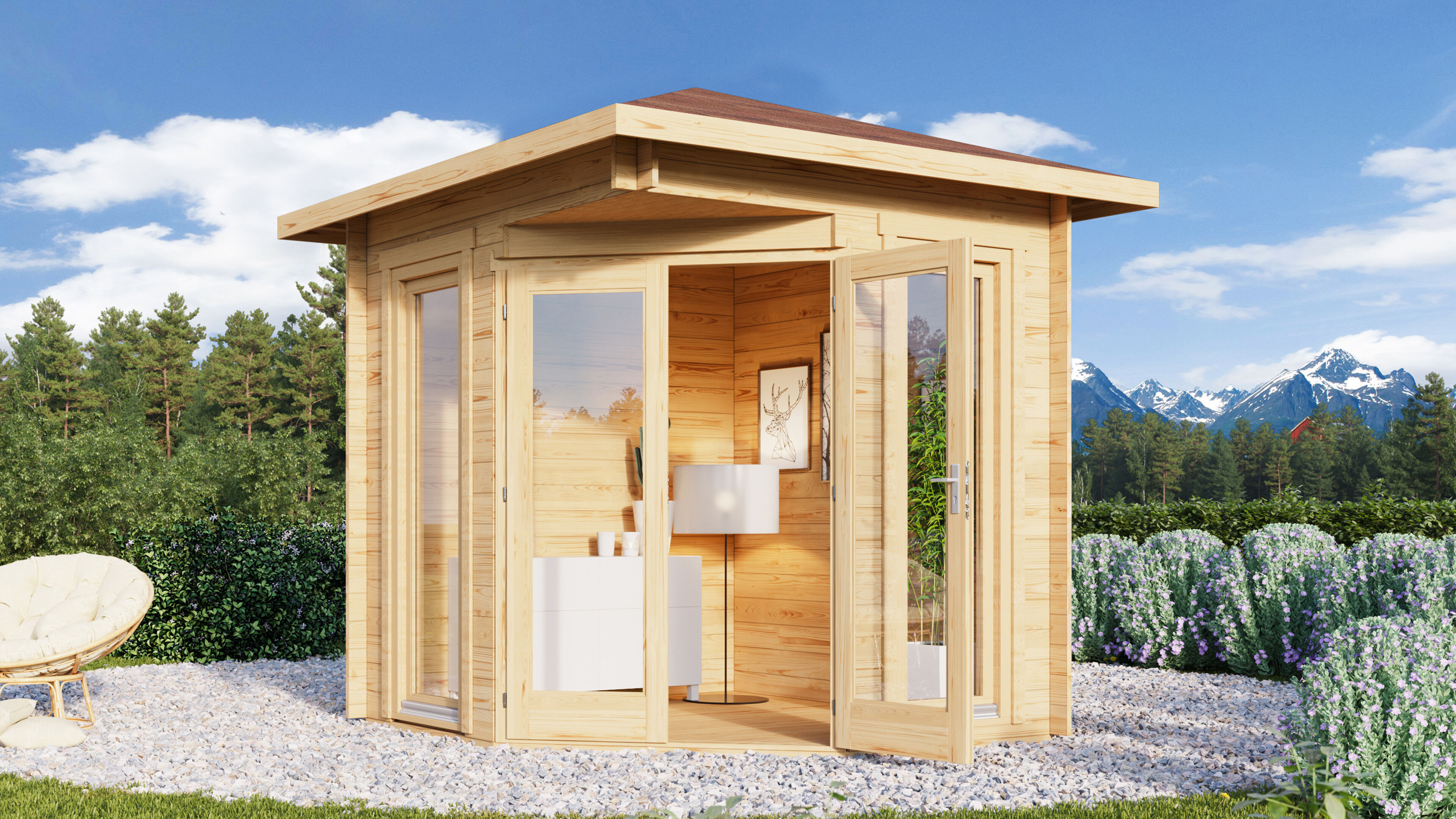 Fjordholz Gartenhaus Modell Nina 44 D