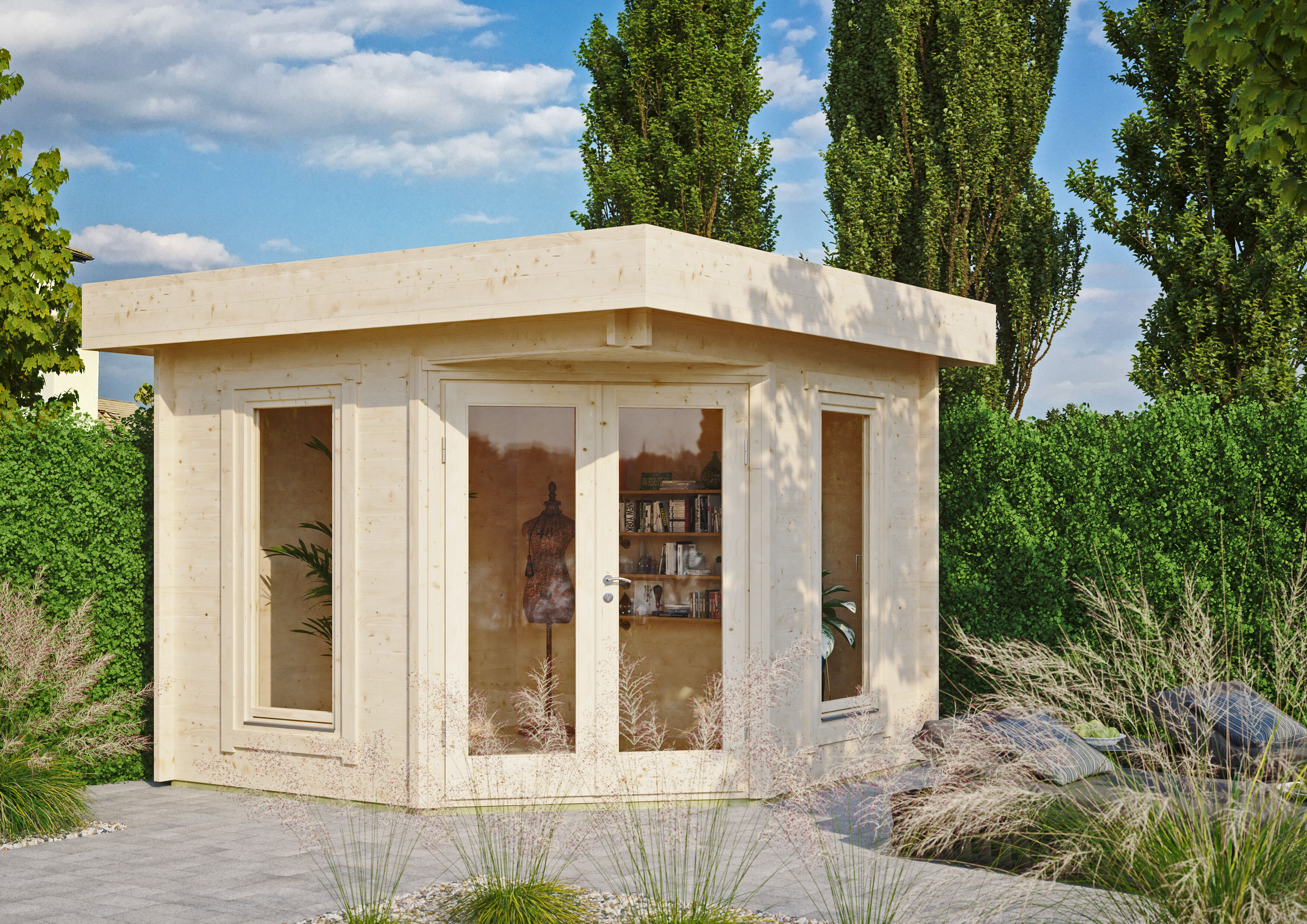 Fjordholz Gartenhaus Modell Nora 44 A Modern