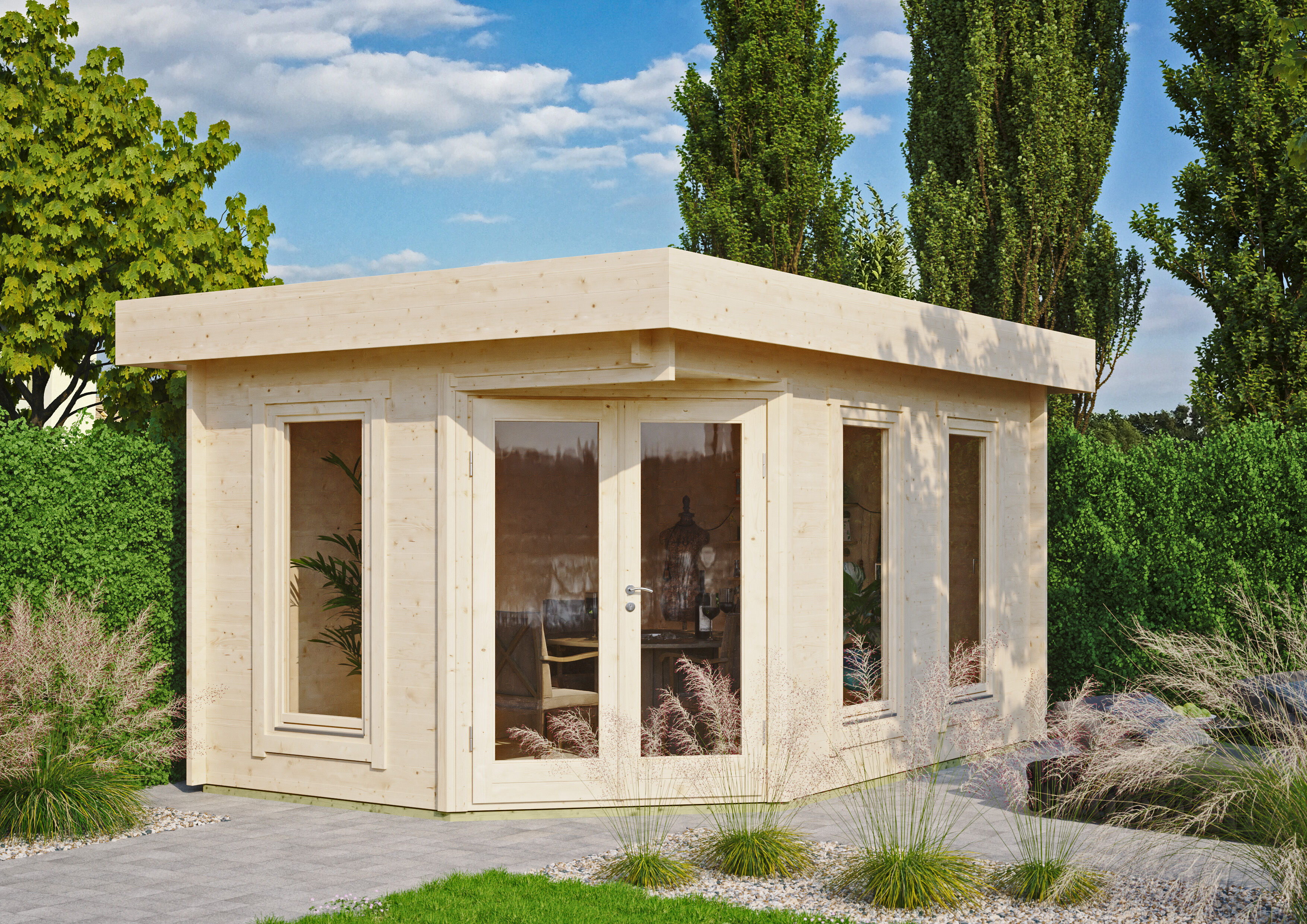 Fjordholz Gartenhaus Modell Nora 44 B Modern