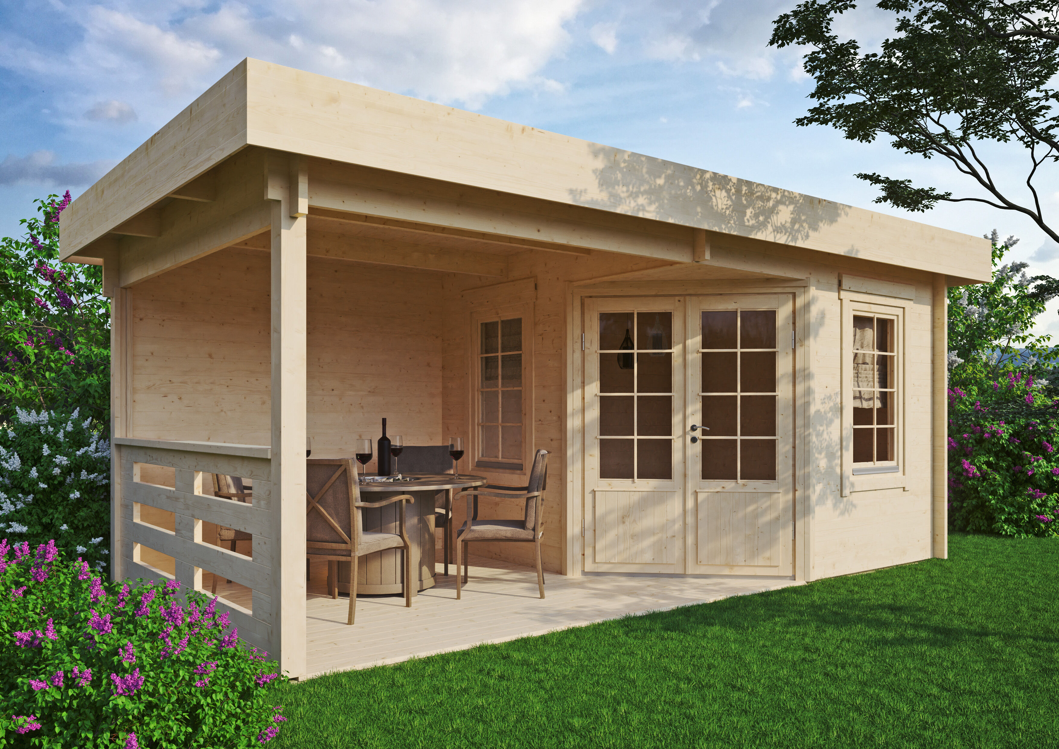 Fjordholz Gartenhaus Modell Nora 44 D Klassik
