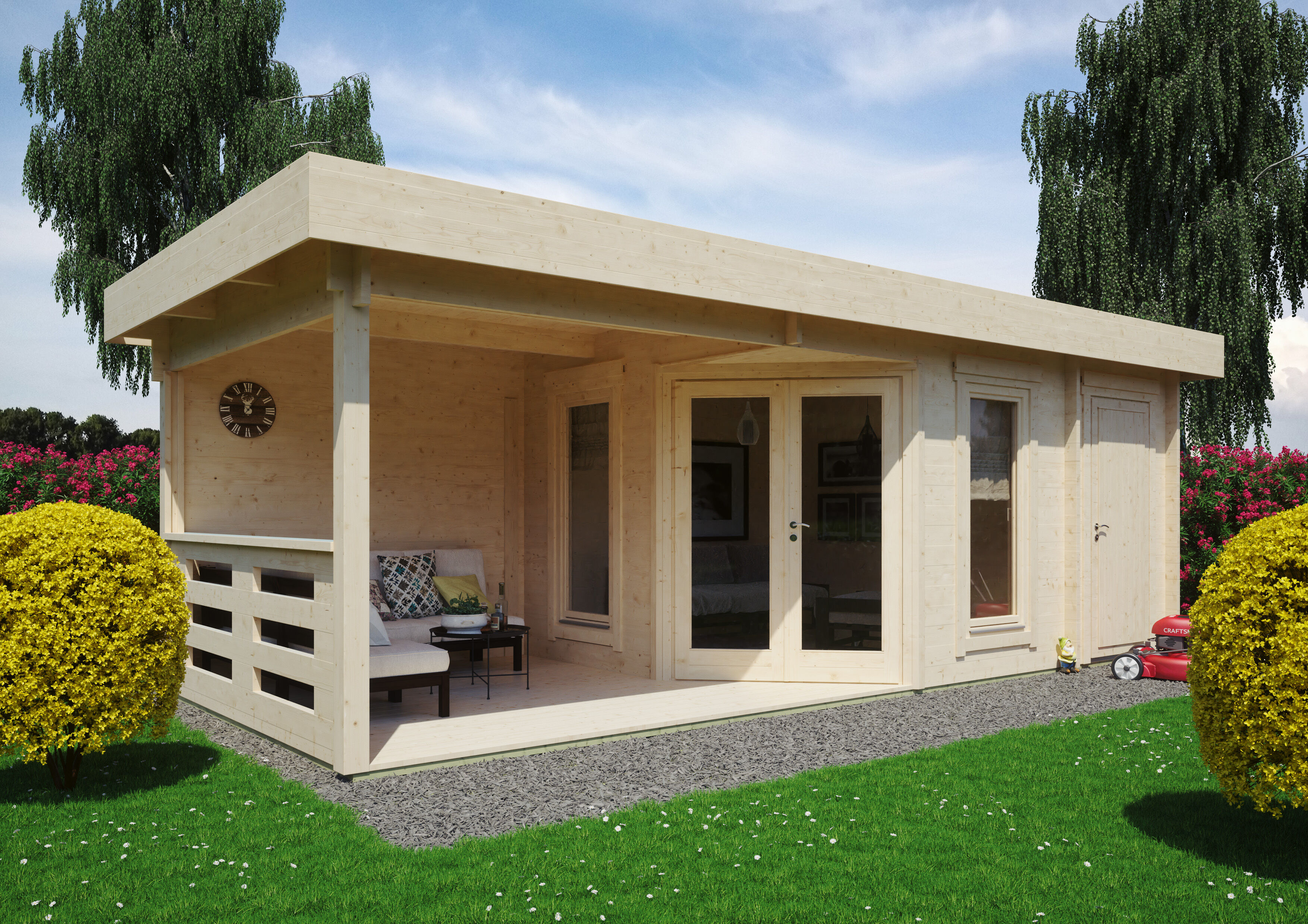 Fjordholz Gartenhaus Modell Nora 44 E Modern