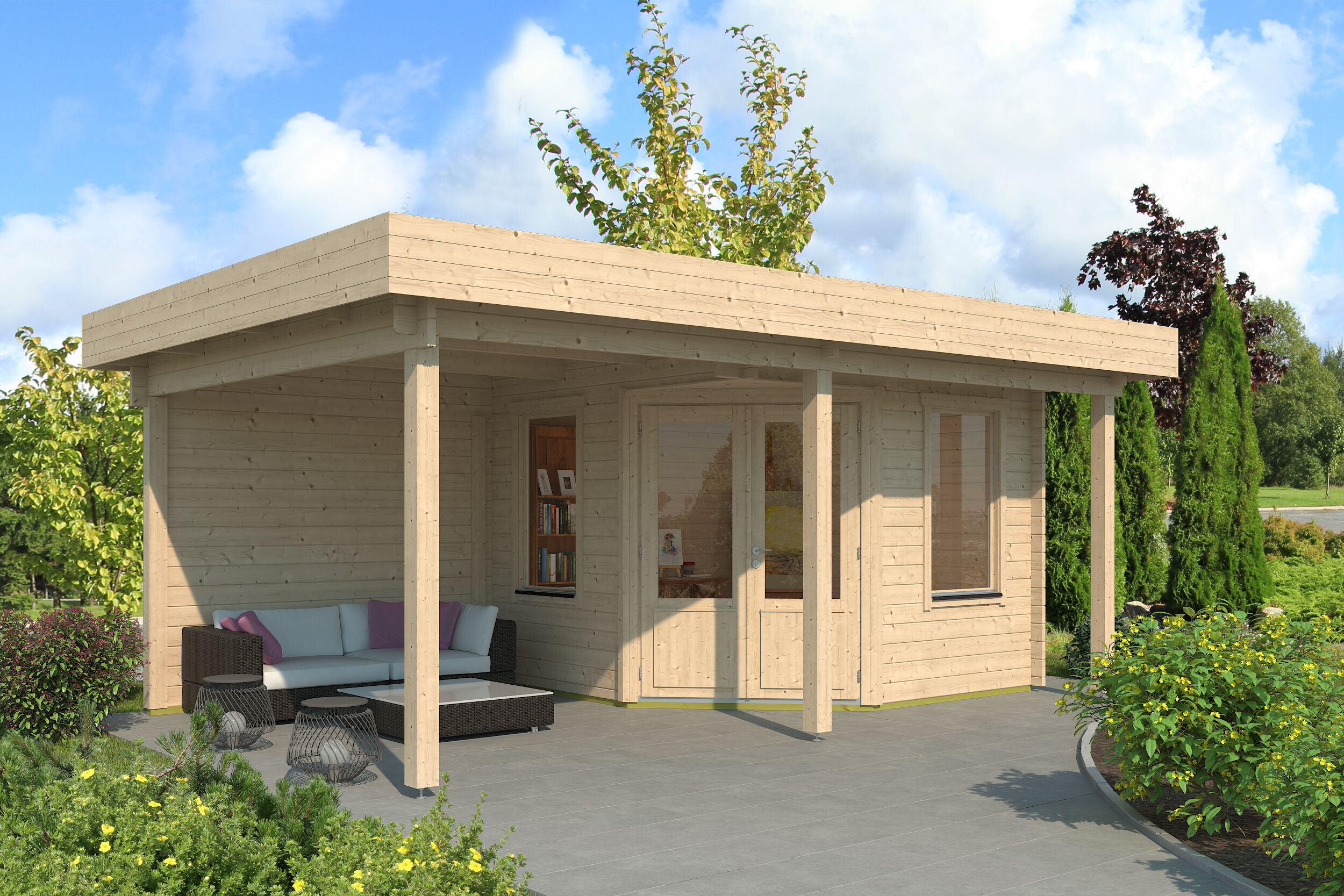 Fjordholz Gartenhaus Modell Nora 44 G Klassik