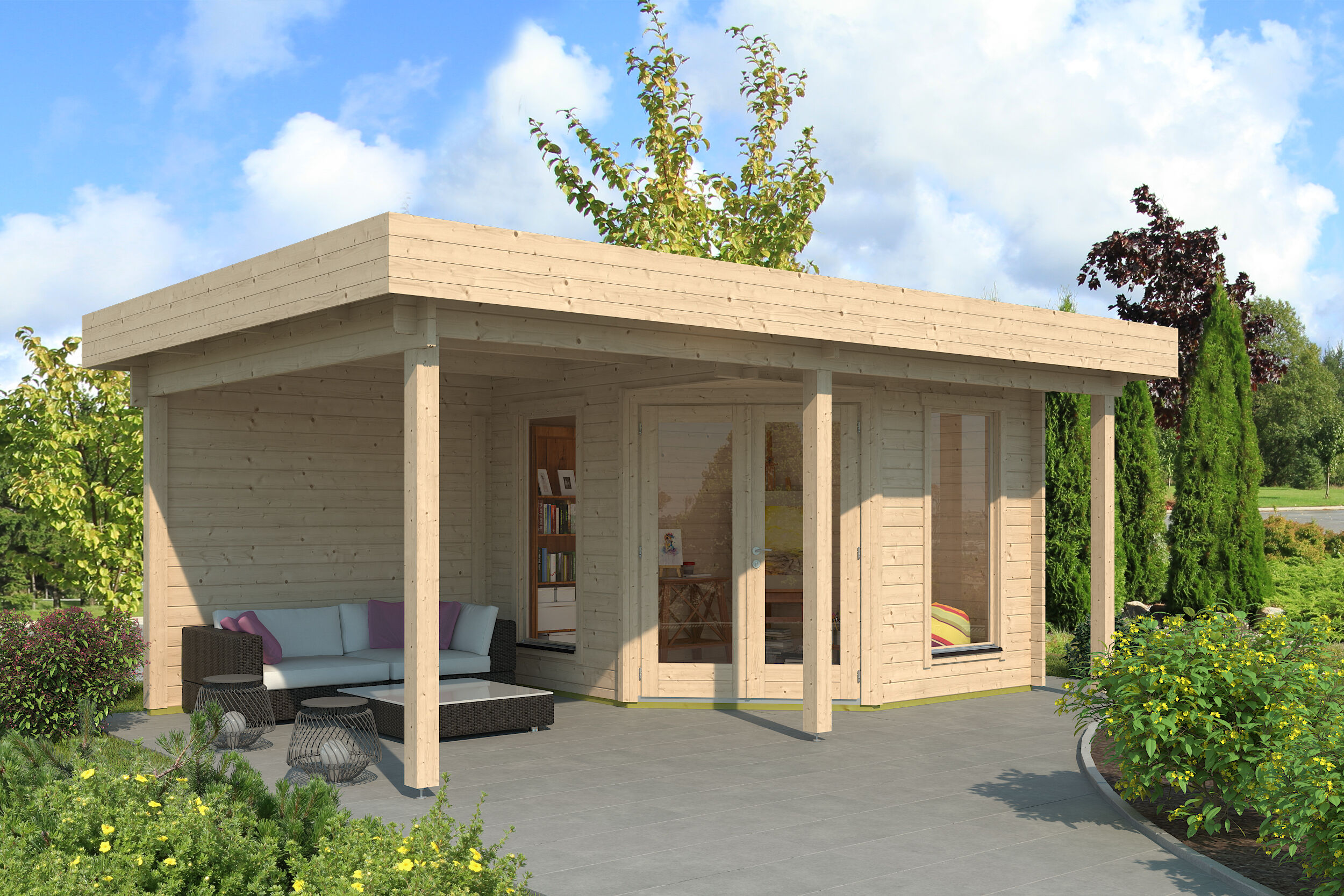 Fjordholz Gartenhaus Modell Nora 44 G Modern
