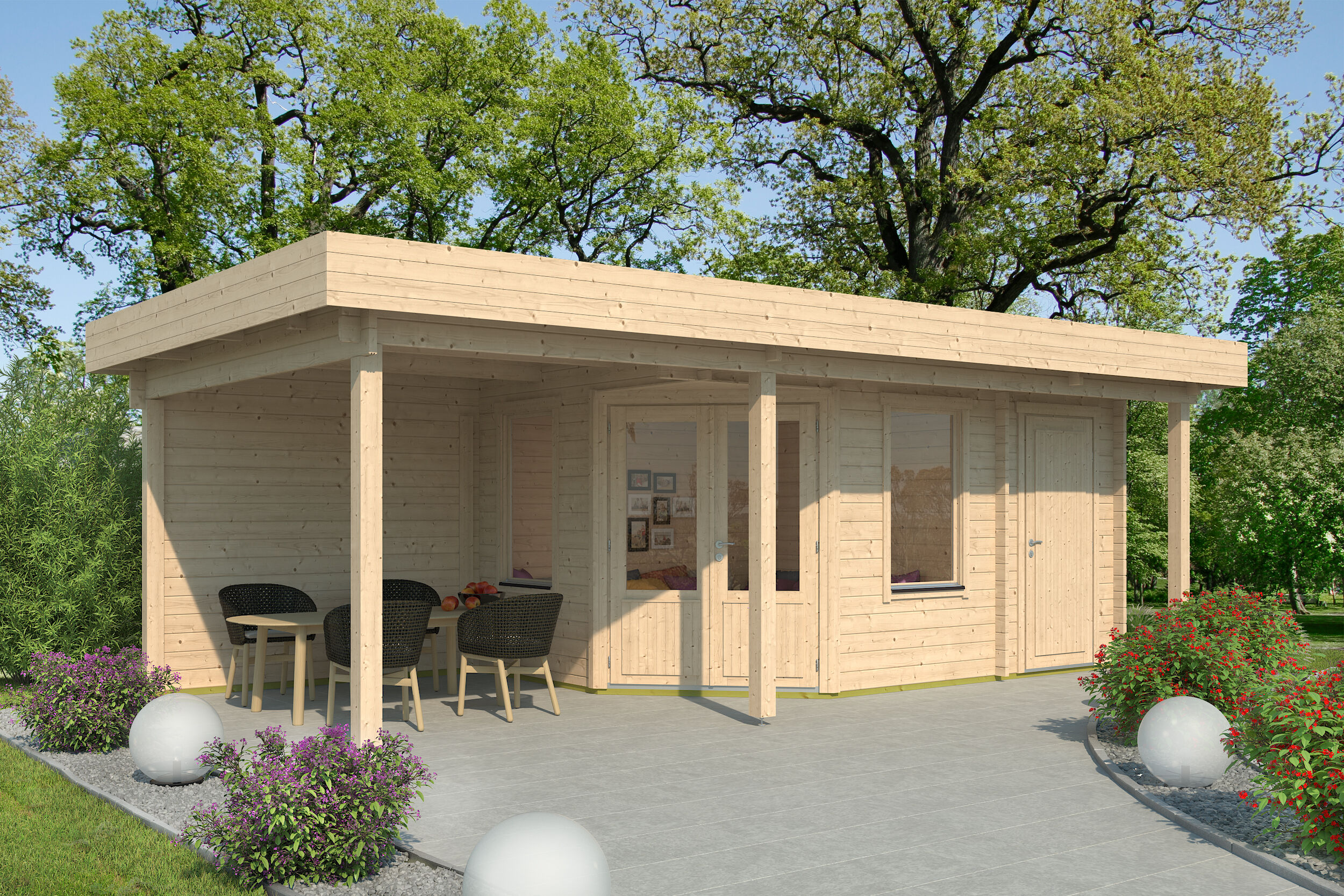 Fjordholz Gartenhaus Modell Nora 44 H Klassik