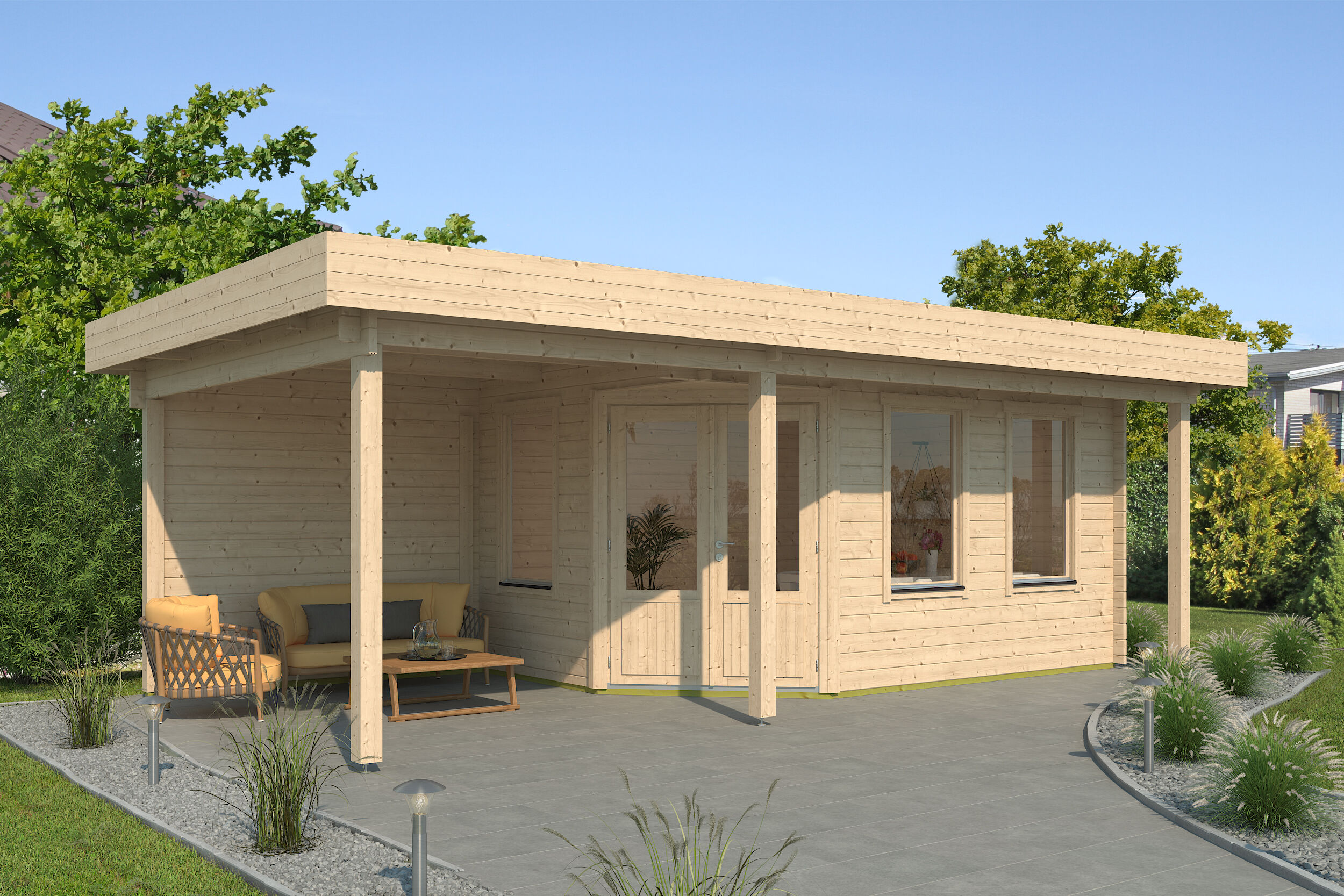 Fjordholz Gartenhaus Modell Nora 44 I Klassik