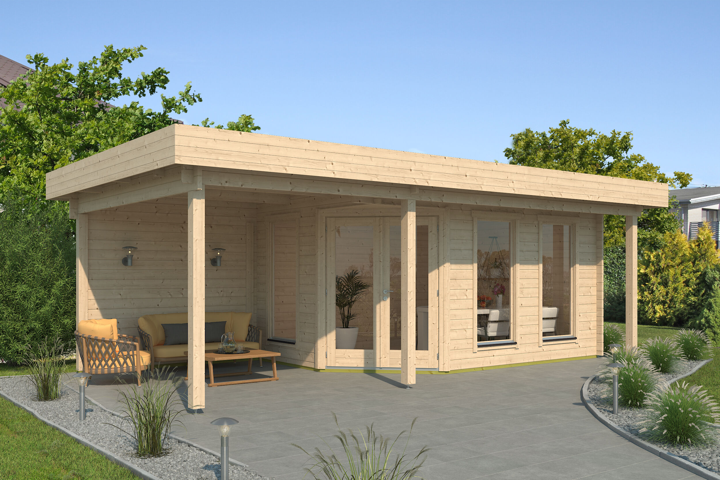 Fjordholz Gartenhaus Modell Nora 44 I Modern