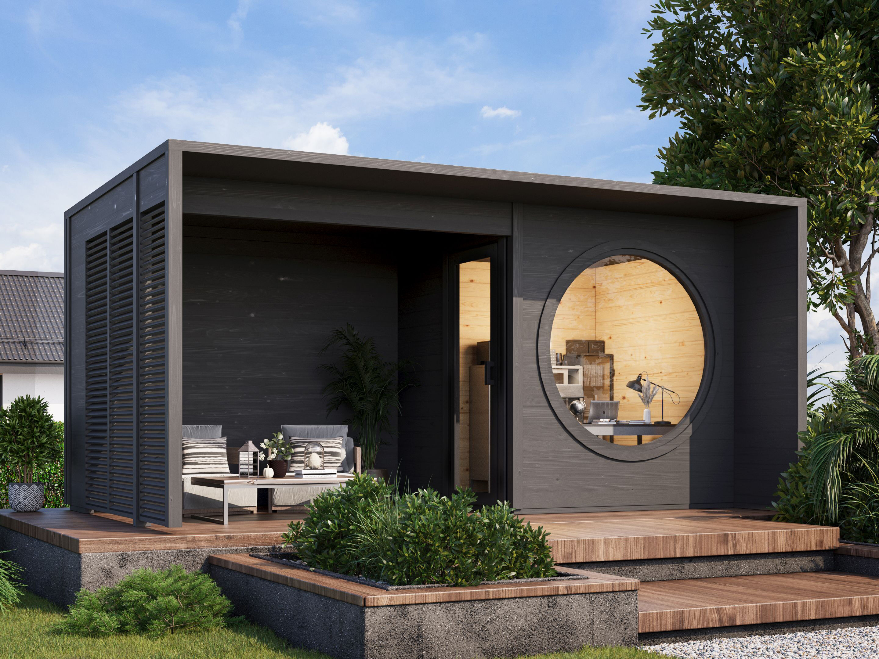 Fjordholz Gartenhaus Modell Office Box Größe XXS +