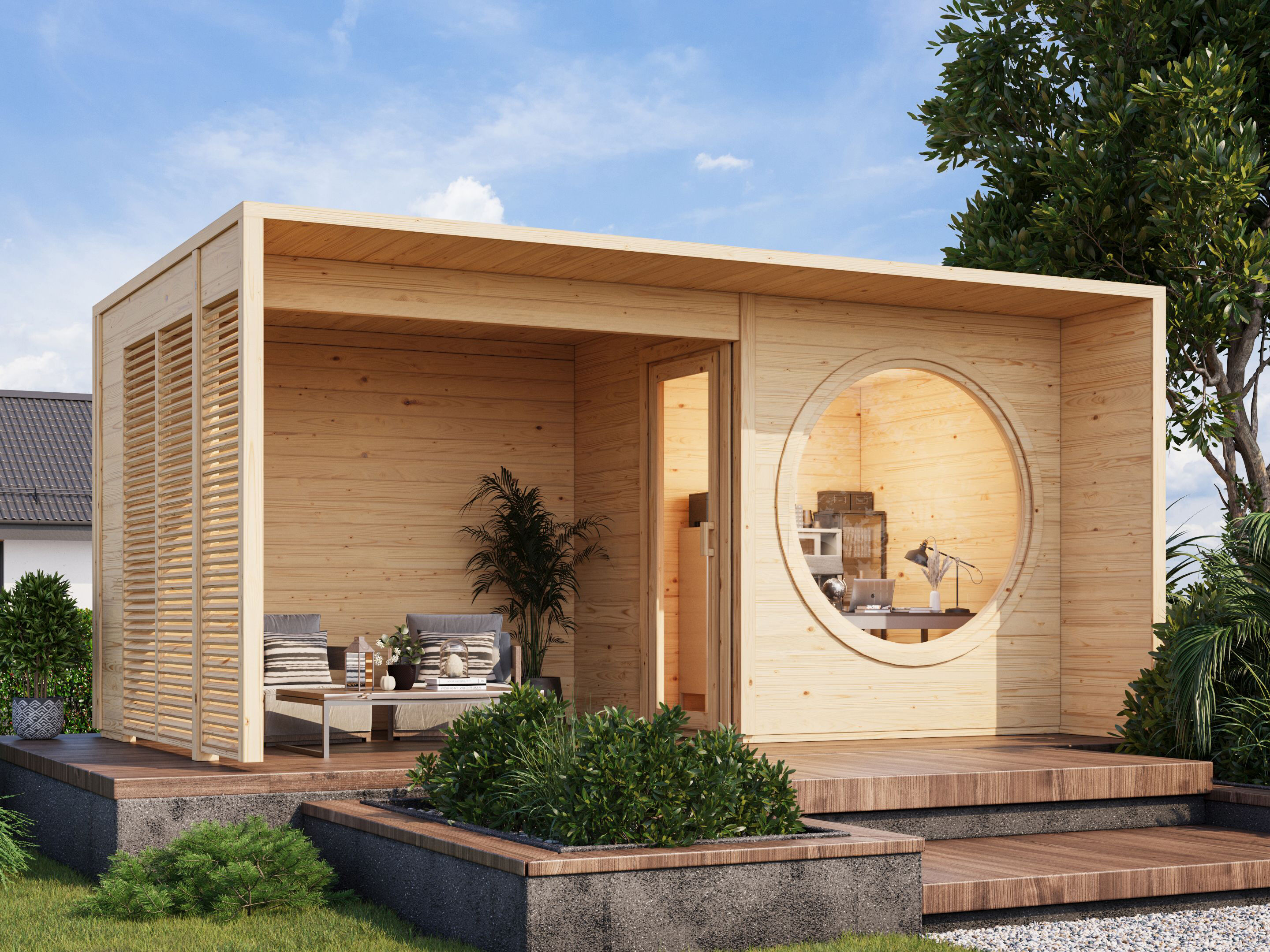 Fjordholz Gartenhaus Modell Office Box Größe XXS +