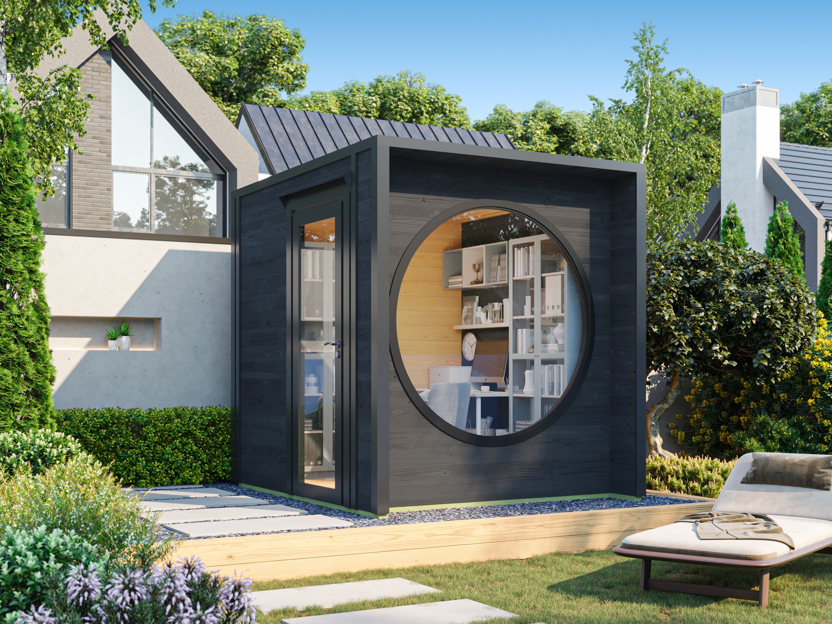 Fjordholz Gartenhaus Modell Office Box Größe XXS s