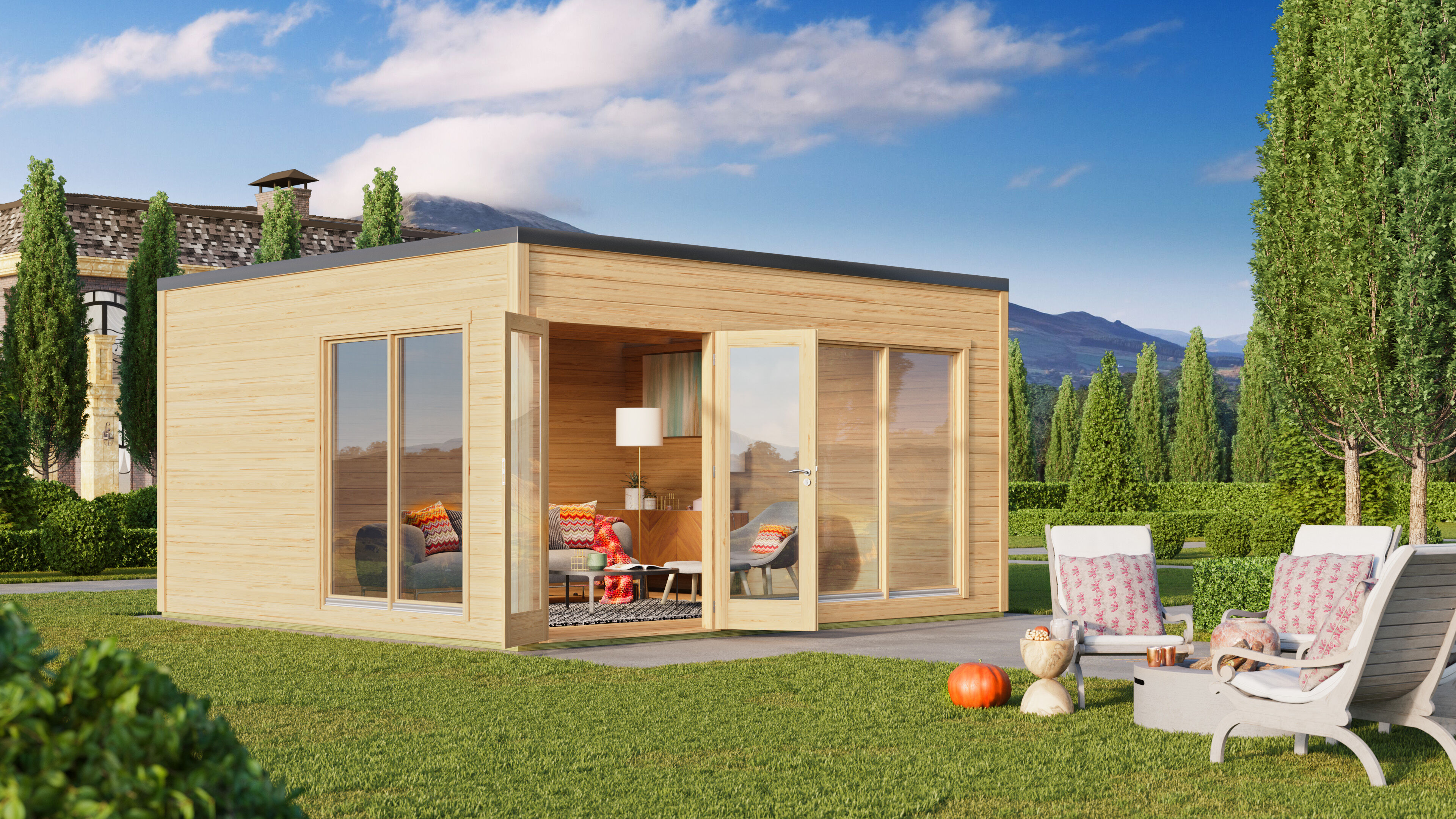Fjordholz Gartenhaus Modell Q-BIC 70 B