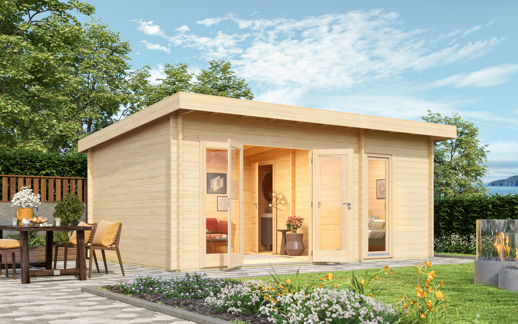 Fjordholz Gartenhaus Modell Rita 44