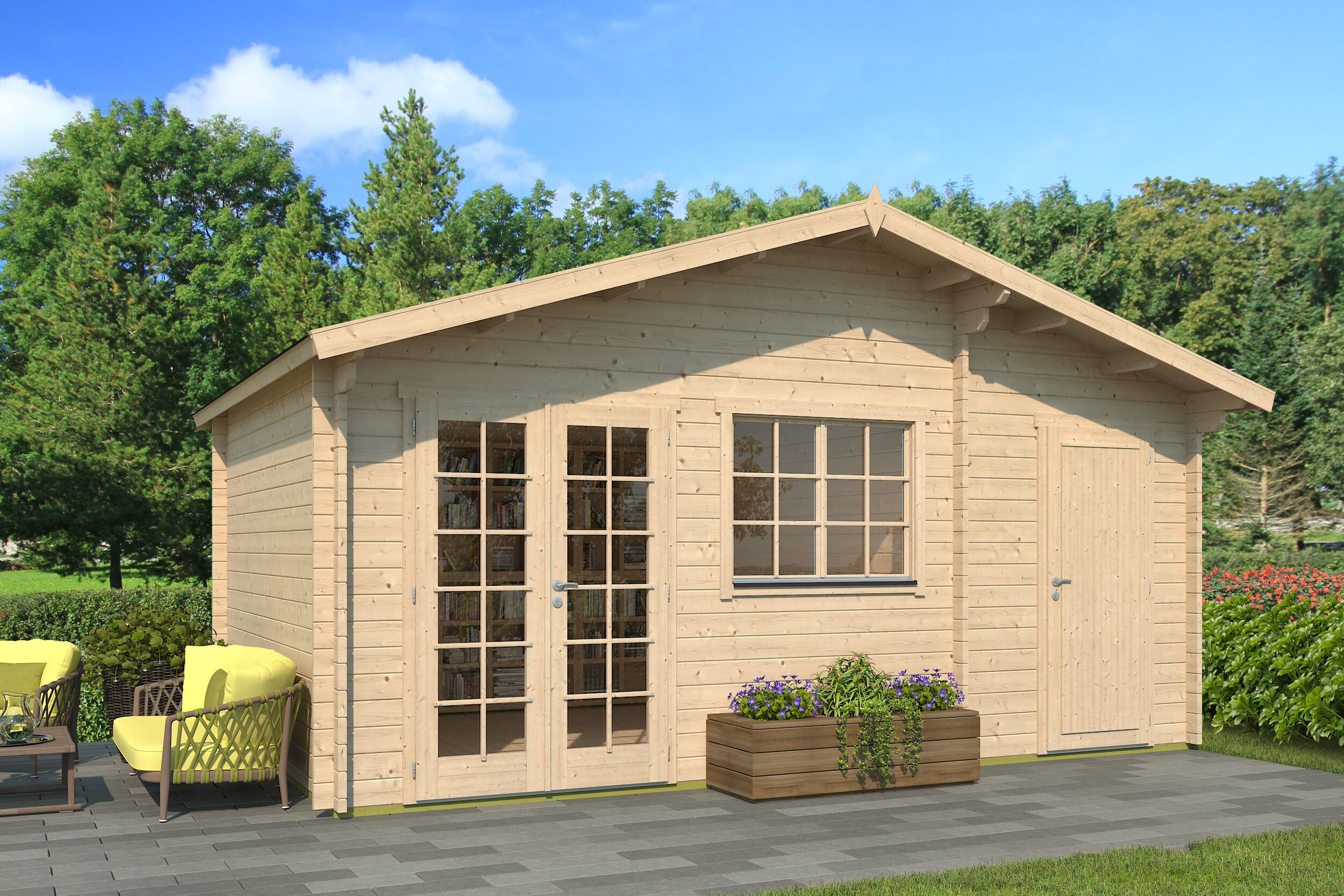 Fjordholz Gartenhaus Modell Rolf 44 D