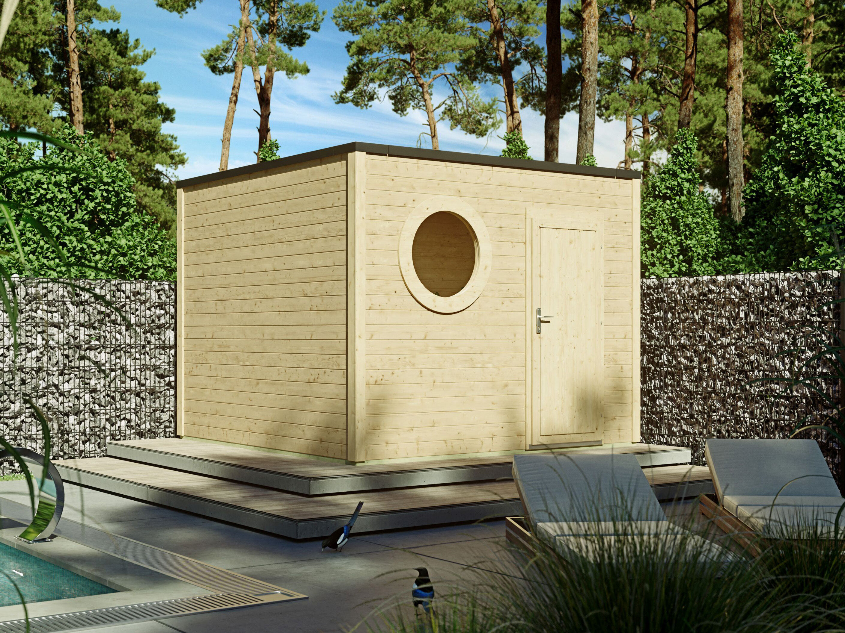 Fjordholz Gartenhaus Modell Rondo 40 B